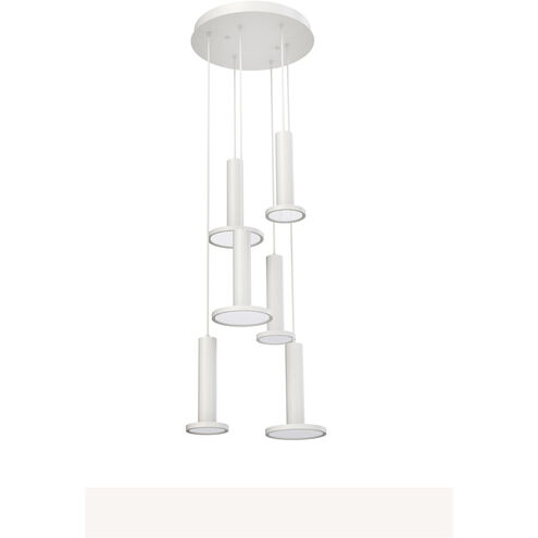 Luna LED 18 inch White Hextuple Round Pendant Ceiling Light