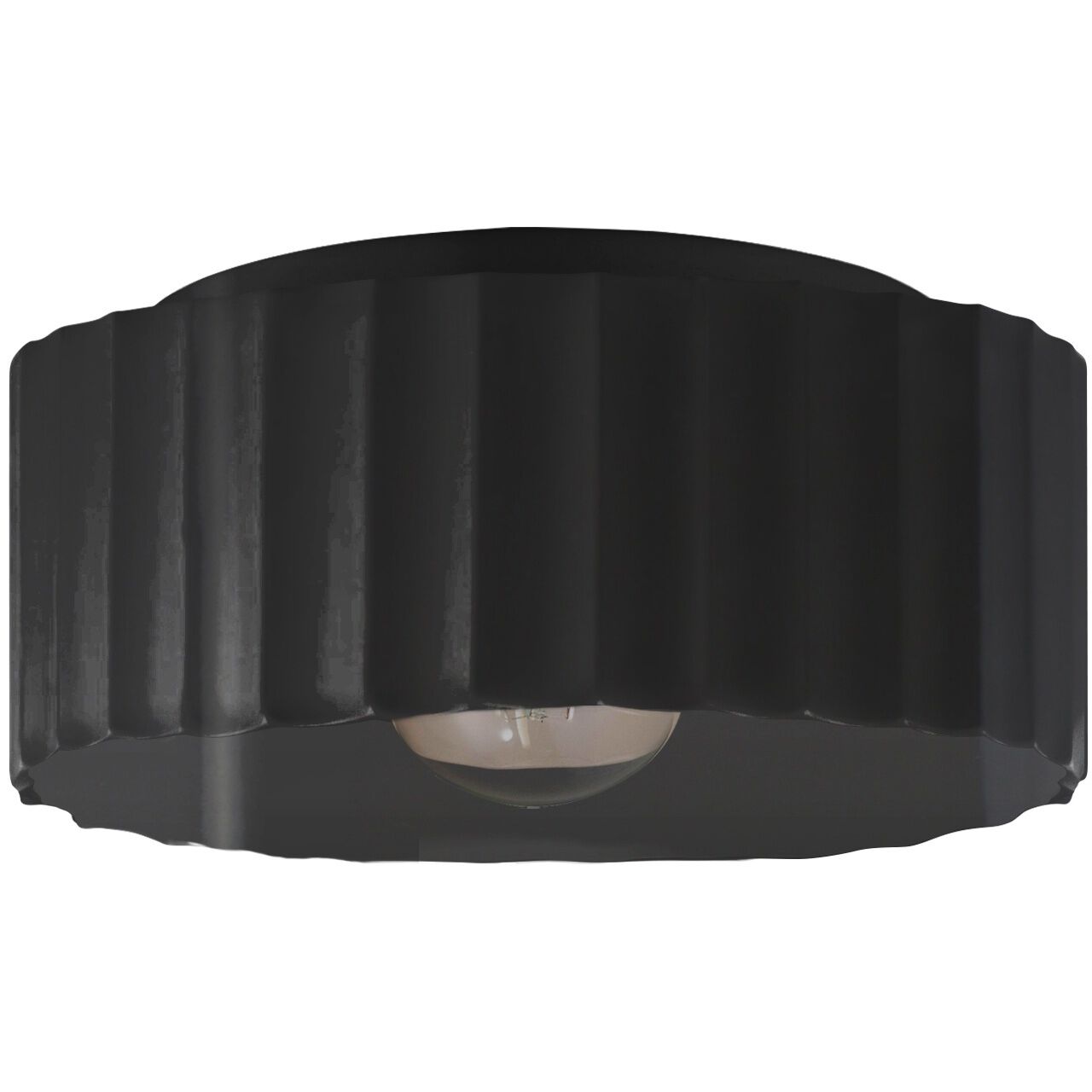 Radiance 1 Light 13 inch Gloss Black Flush Mount Ceiling Light