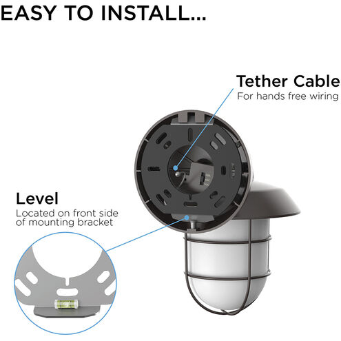 Odell LED 9.3 inch Bronze Outdoor Wall Sconce