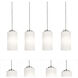 Leo 4 Light 5 inch Satin Nickel Linear Pendant Ceiling Light