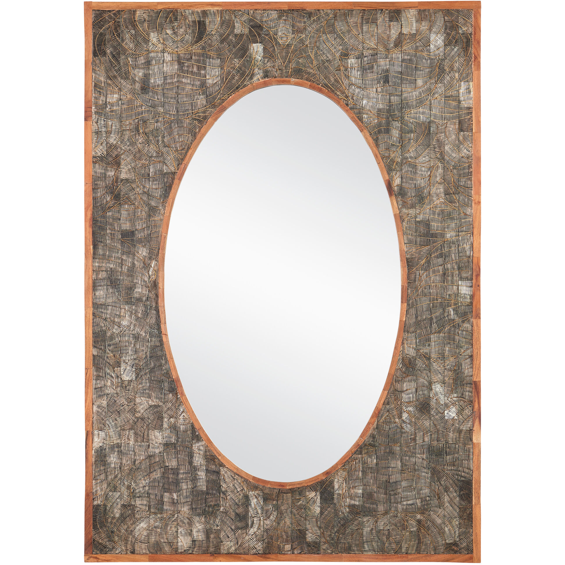 Ebba 41 X 29 inch Natural/Mirror Mirror