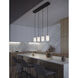 Leo Linear Pendant Ceiling Light in Black