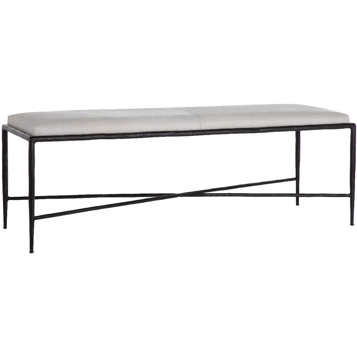 Devoe Natural Ivory Hide / Gunmetal Bronze Bench