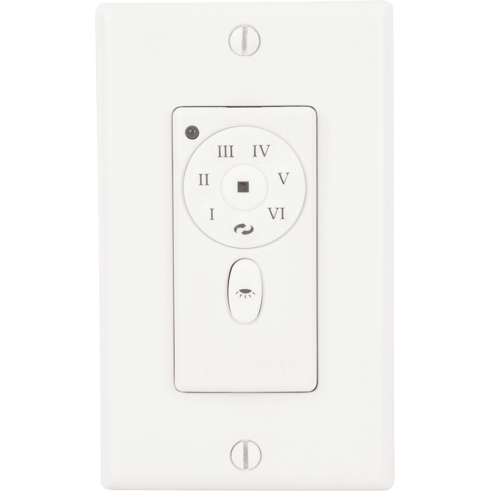 Signature White Fan Wall Control, for DC Motor