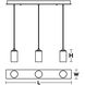 Leo Linear Pendant Ceiling Light in Black