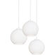 Cleo 3 Light 20 inch White Multi Pendant Ceiling Light