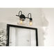 Laney 2 Light 8.1 inch Black Vanity Light Wall Light