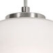 Leo 1 Light 4 inch Satin Nickel Pendant Ceiling Light