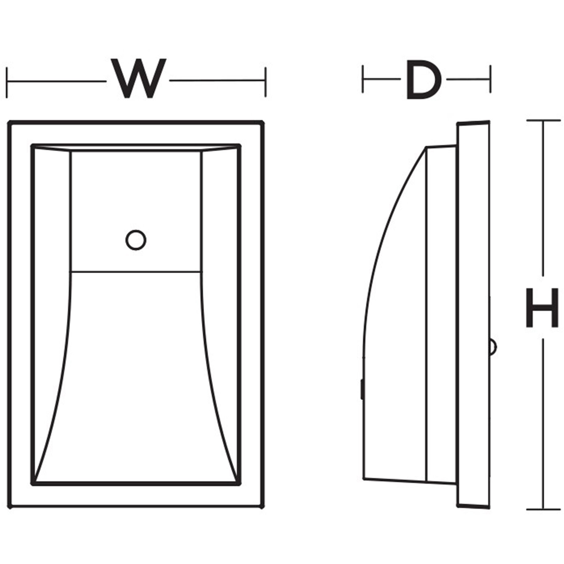 LED Security 1 Light 5 inch Black ADA Wall Sconce Wall Light
