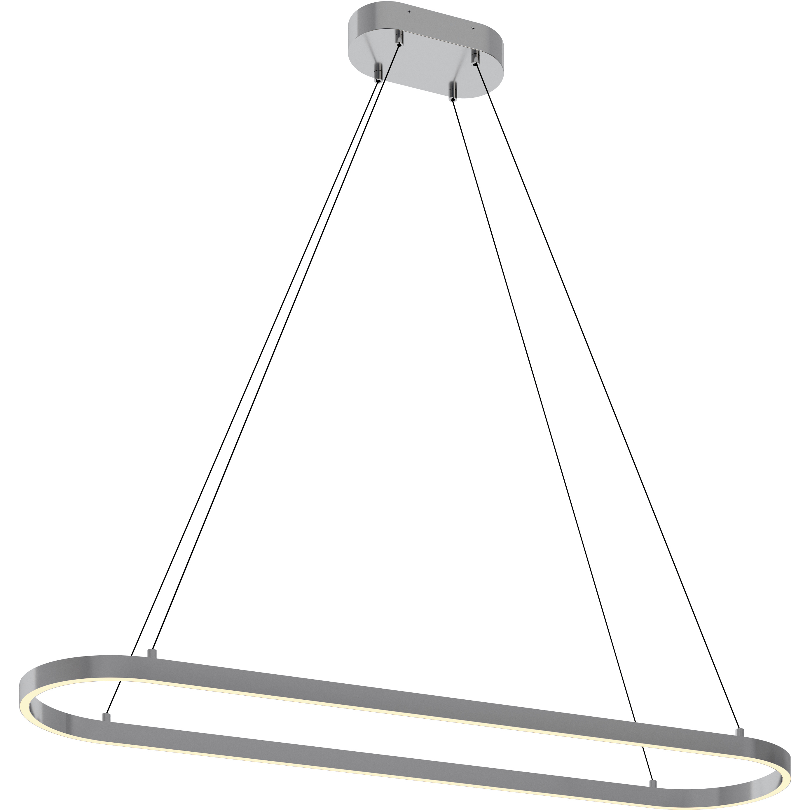 Glo 1 Light 48 inch Satin Nickel Linear Pendant Ceiling Light