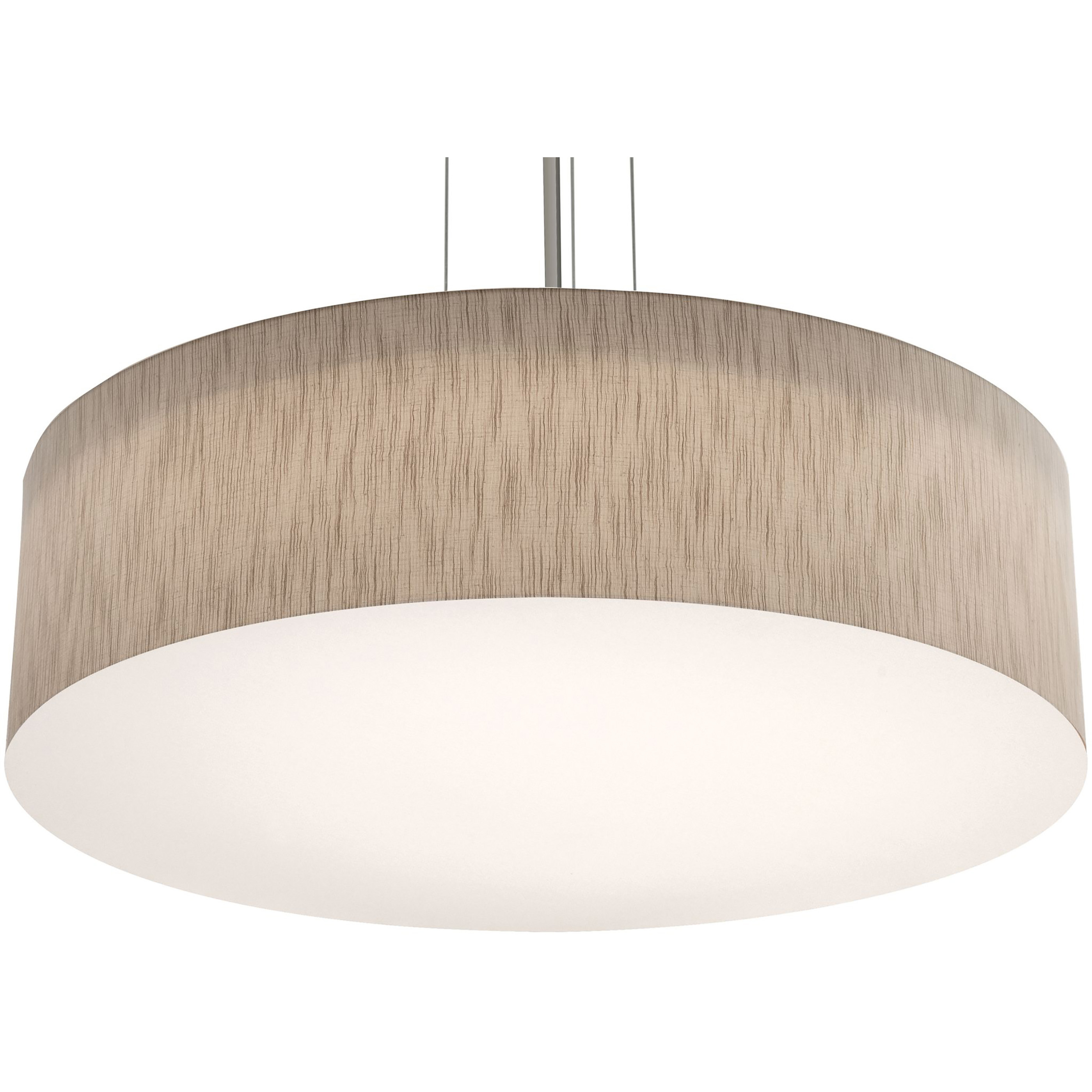 Anton 4 Light 30 inch Satin Nickel Pendant Ceiling Light in Jute, Incandescent