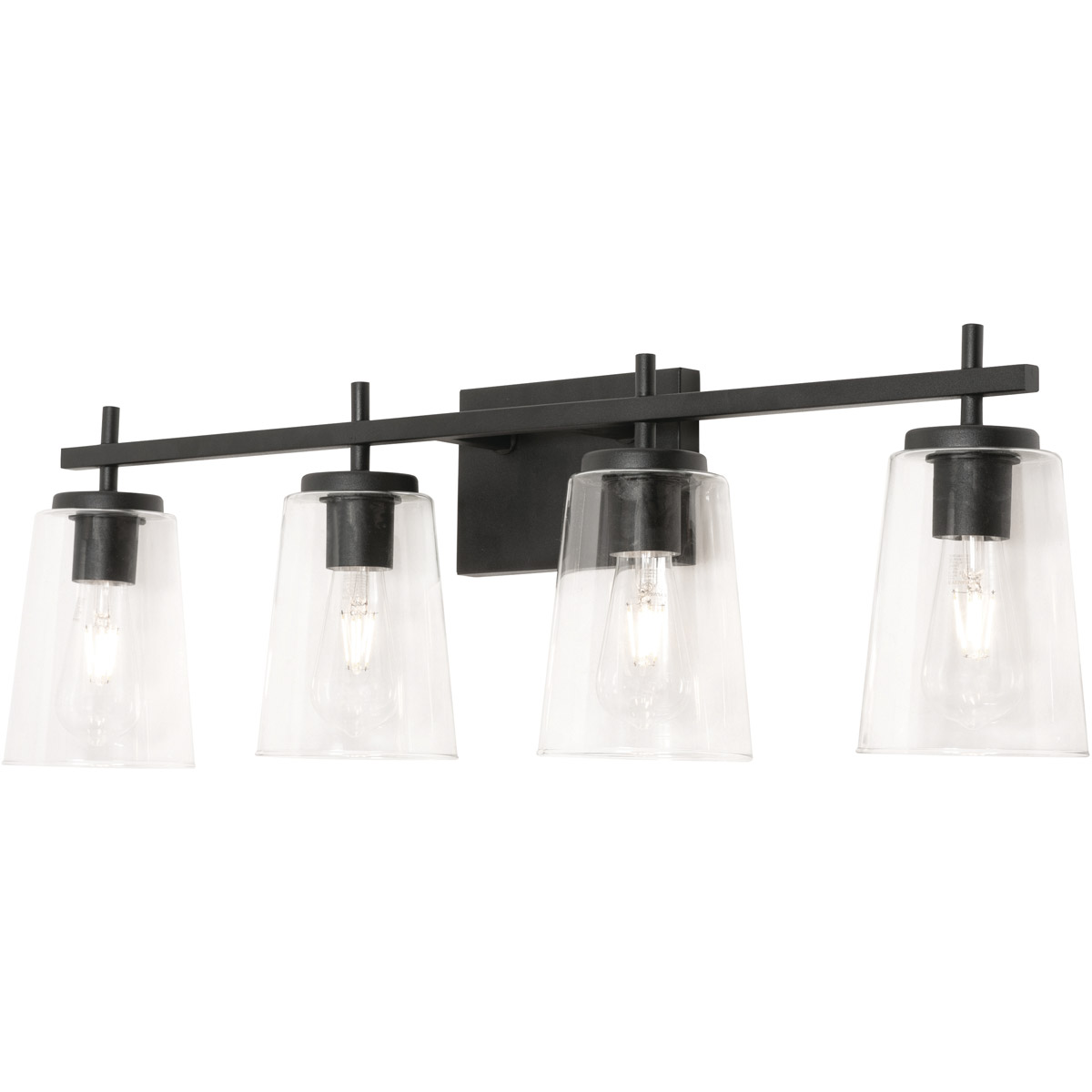 Joanna 4 Light 31.89 inch Black Bath Vanity Wall Light