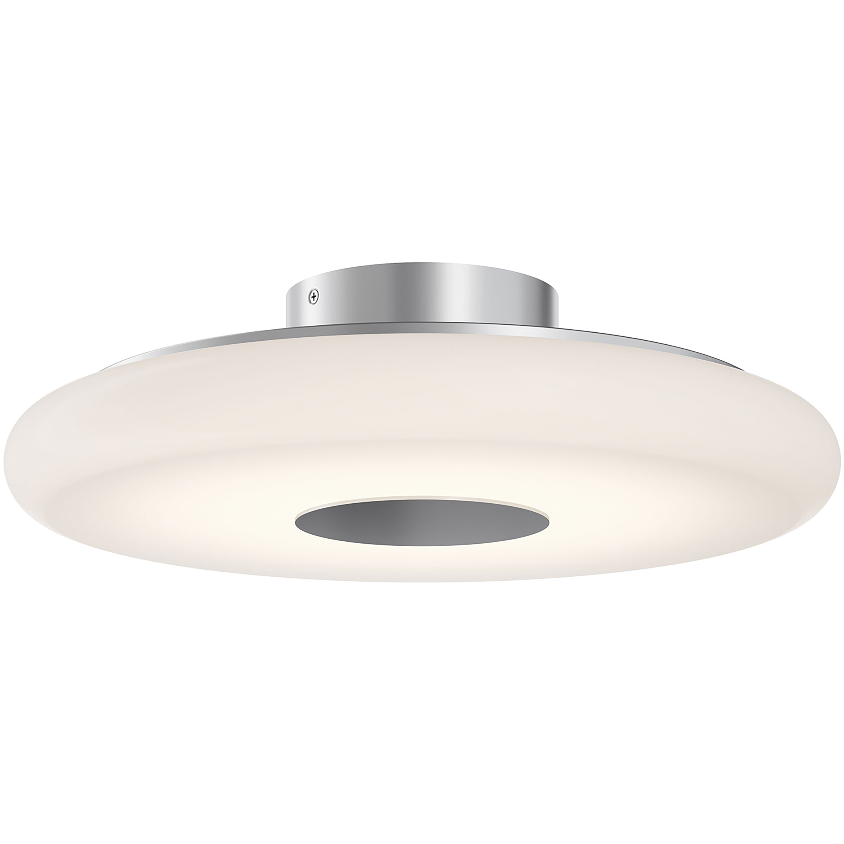 June LED 18 inch Satin Nickel Semi-Flush Mount Ceiling Light