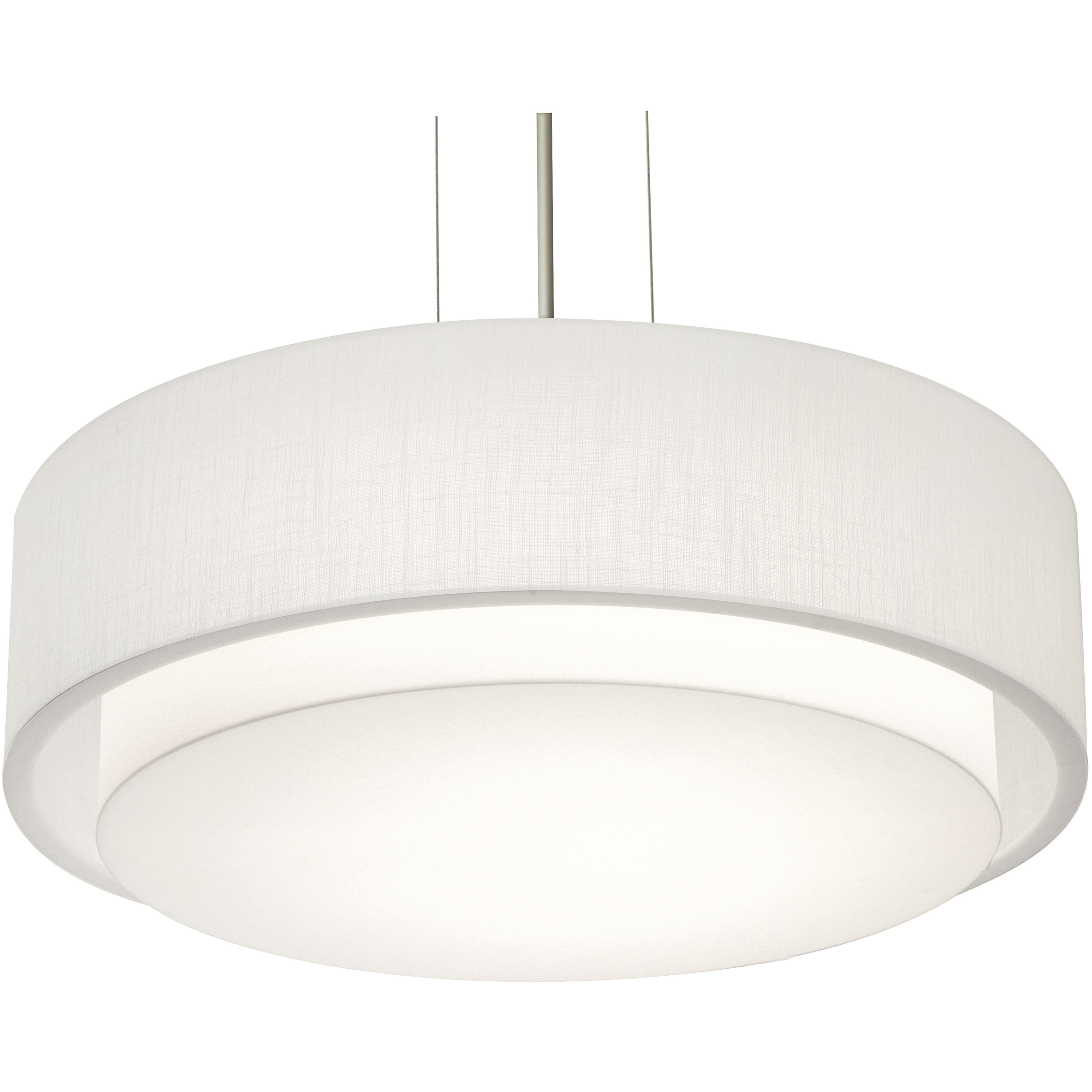 Sanibel 3 Light 18 inch Satin Nickel Pendant Ceiling Light in Linen White