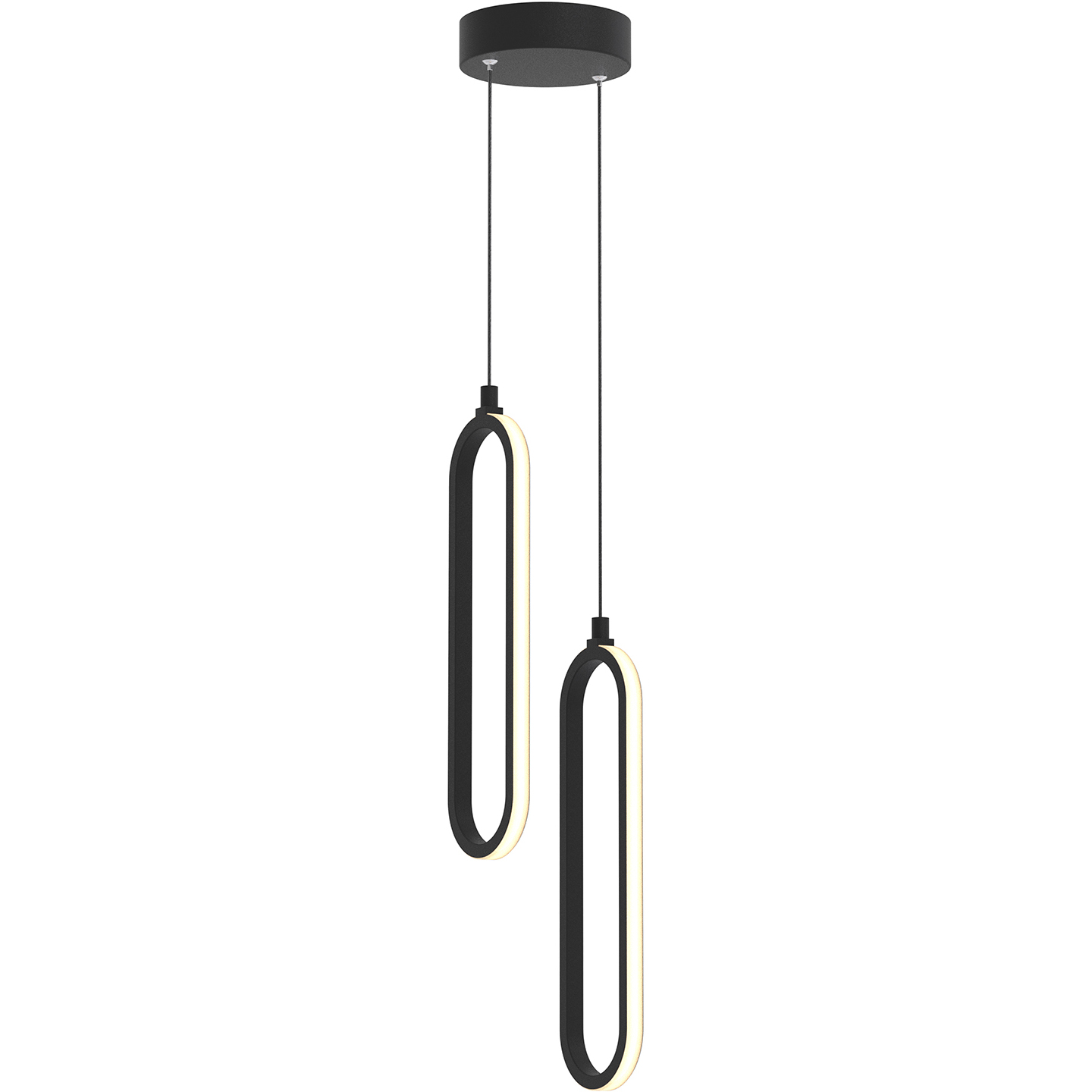 Sienna LED 5 inch Black Pendant Ceiling Light in 2, 13 in