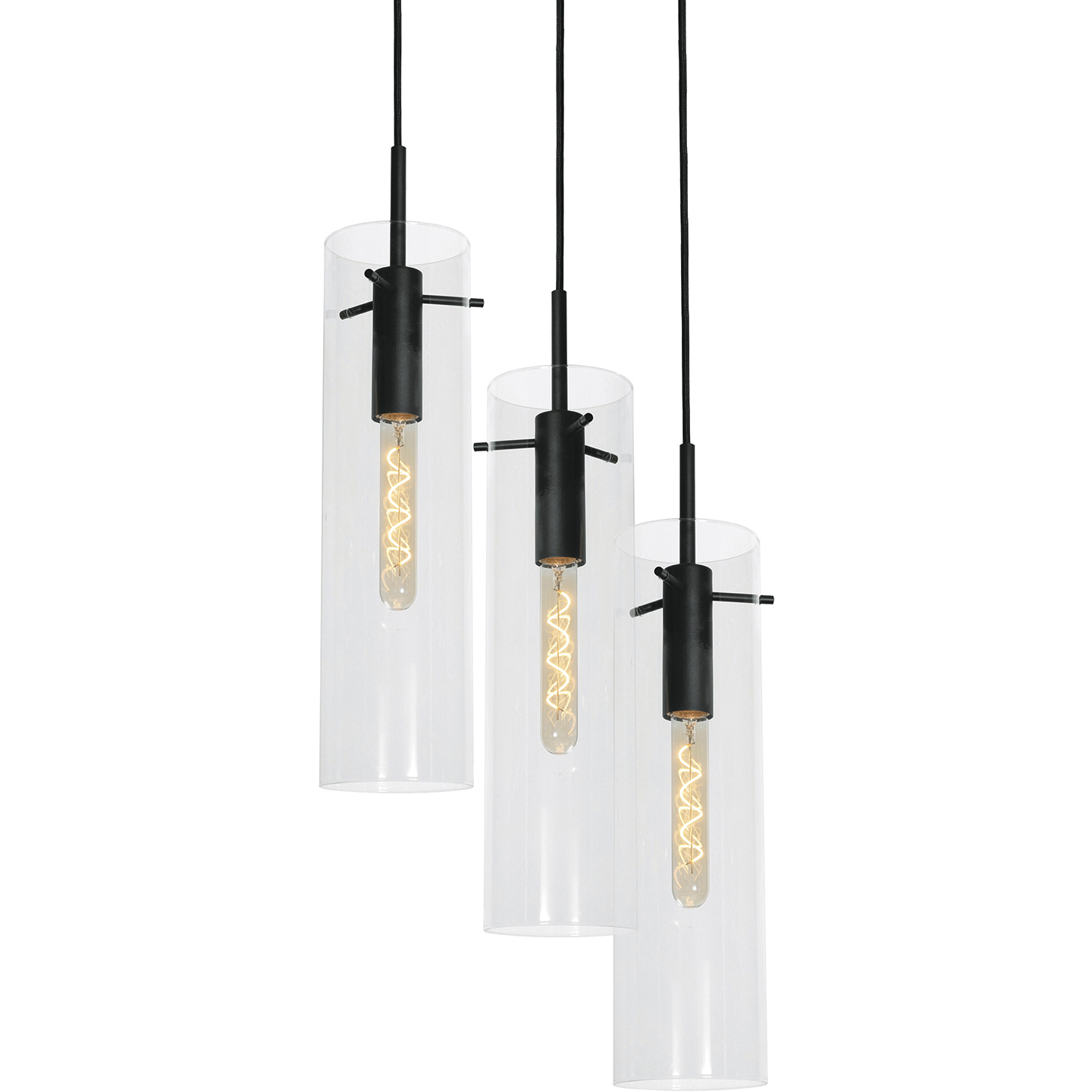 AFX VSAP05MBBKRND3 Vista 3 Light 18 inch Black Multilight Pendant
