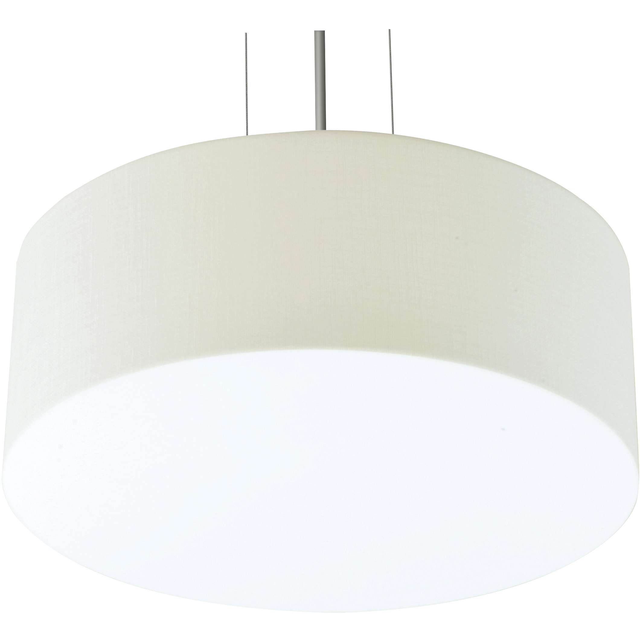 Anton 1 Light 15 inch Satin Nickel Pendant Ceiling Light in Linen White