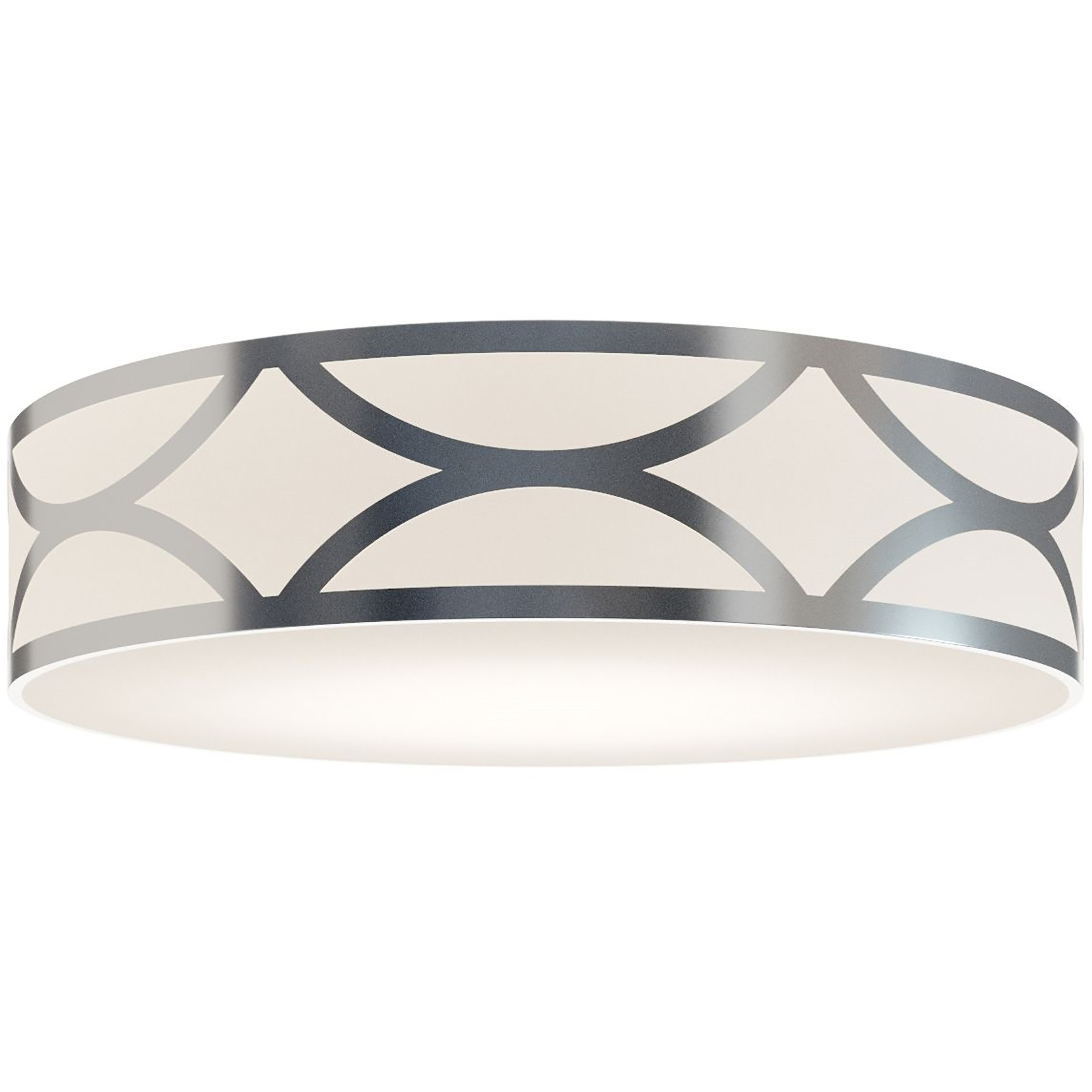 Lake LED 30 inch Painted Nickel Flush Mount Ceiling Light in Incandescent