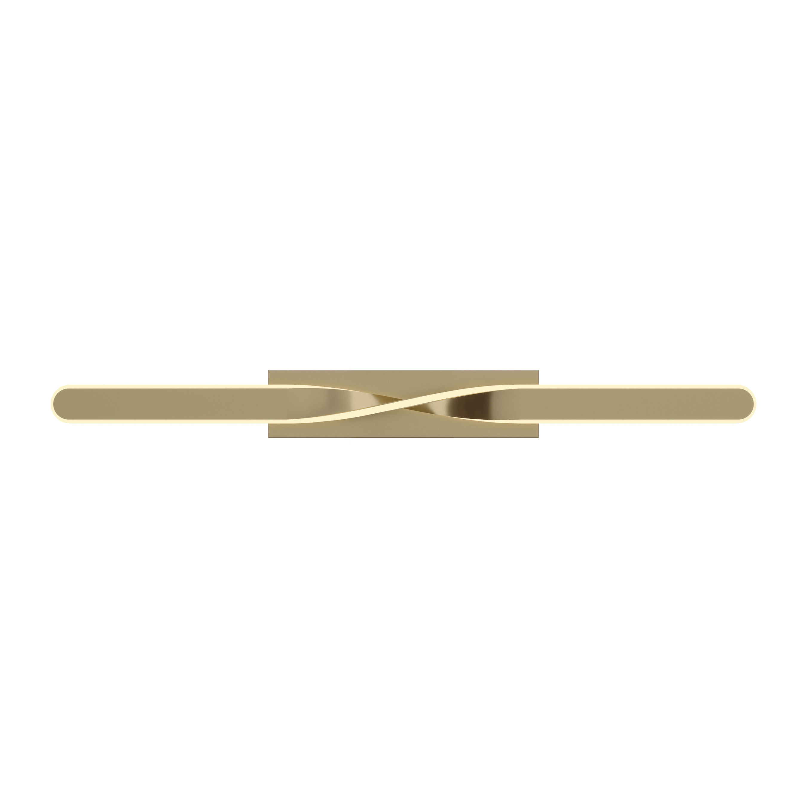 Twist 2 Light 35.75 inch Satin Brass Bath Vanity Wall Light