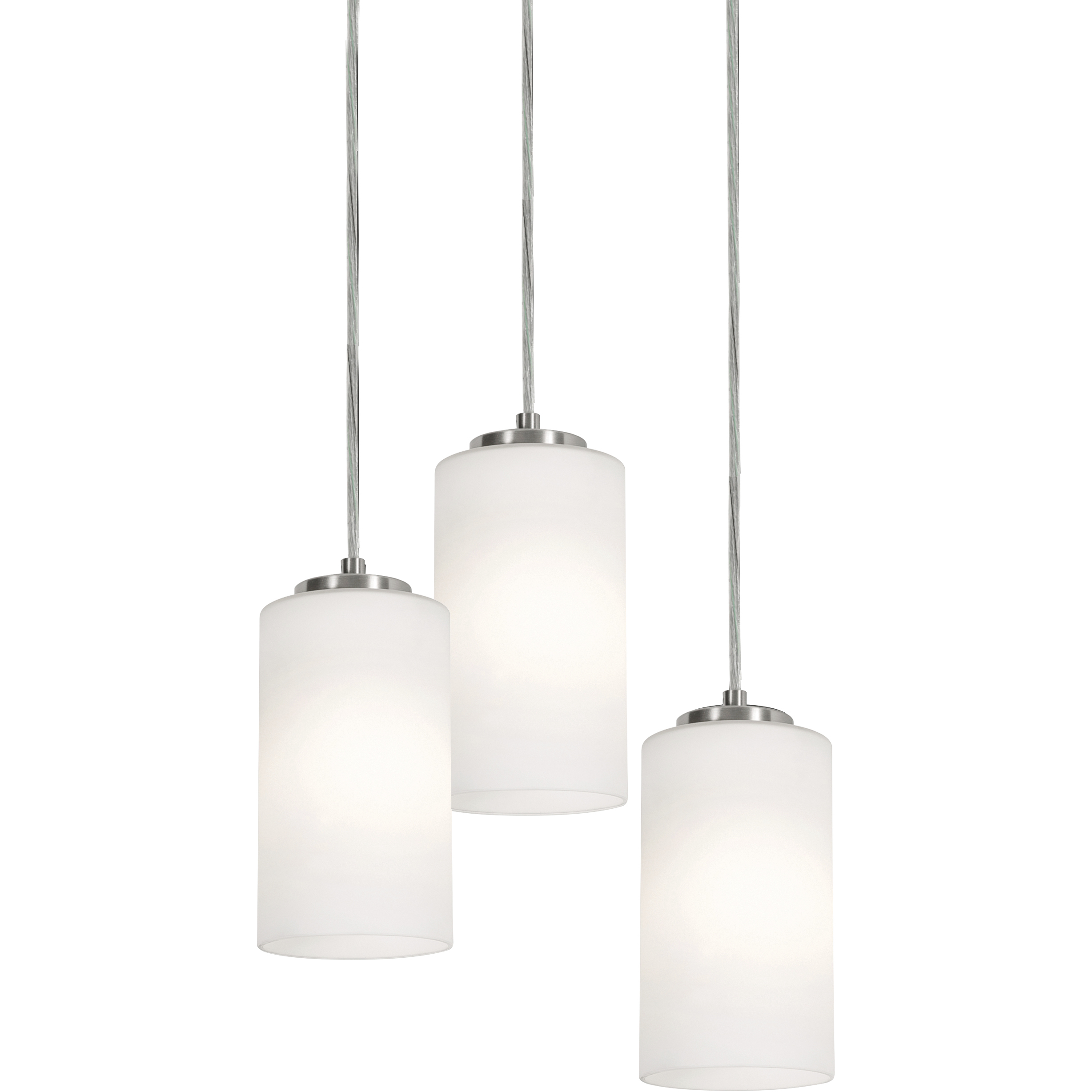 AFX LEOP04MBSNRND3 Leo 3 Light 18 inch Satin Nickel Pendant Ceiling Light