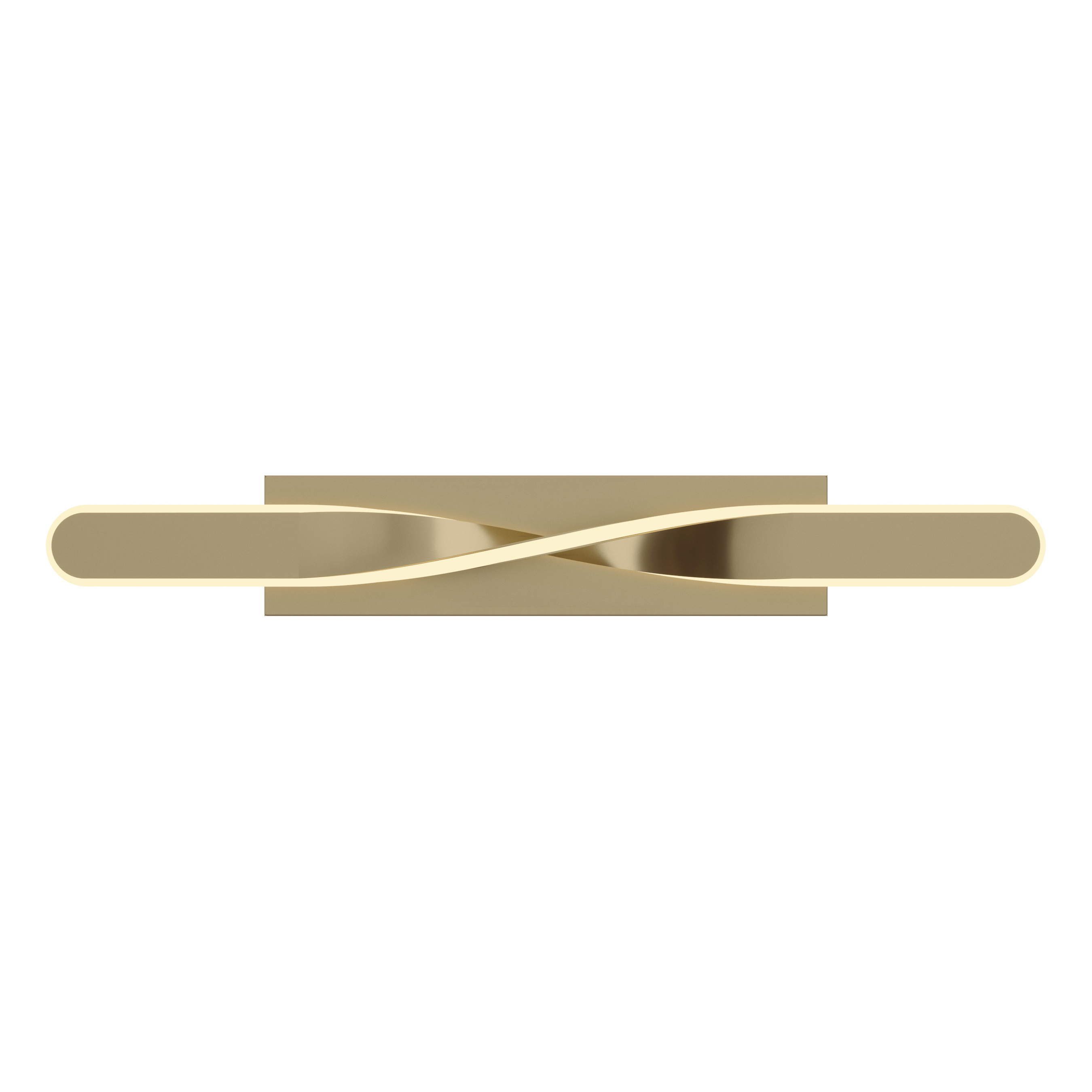 Twist 2 Light 23.8 inch Satin Brass Bath Vanity Wall Light