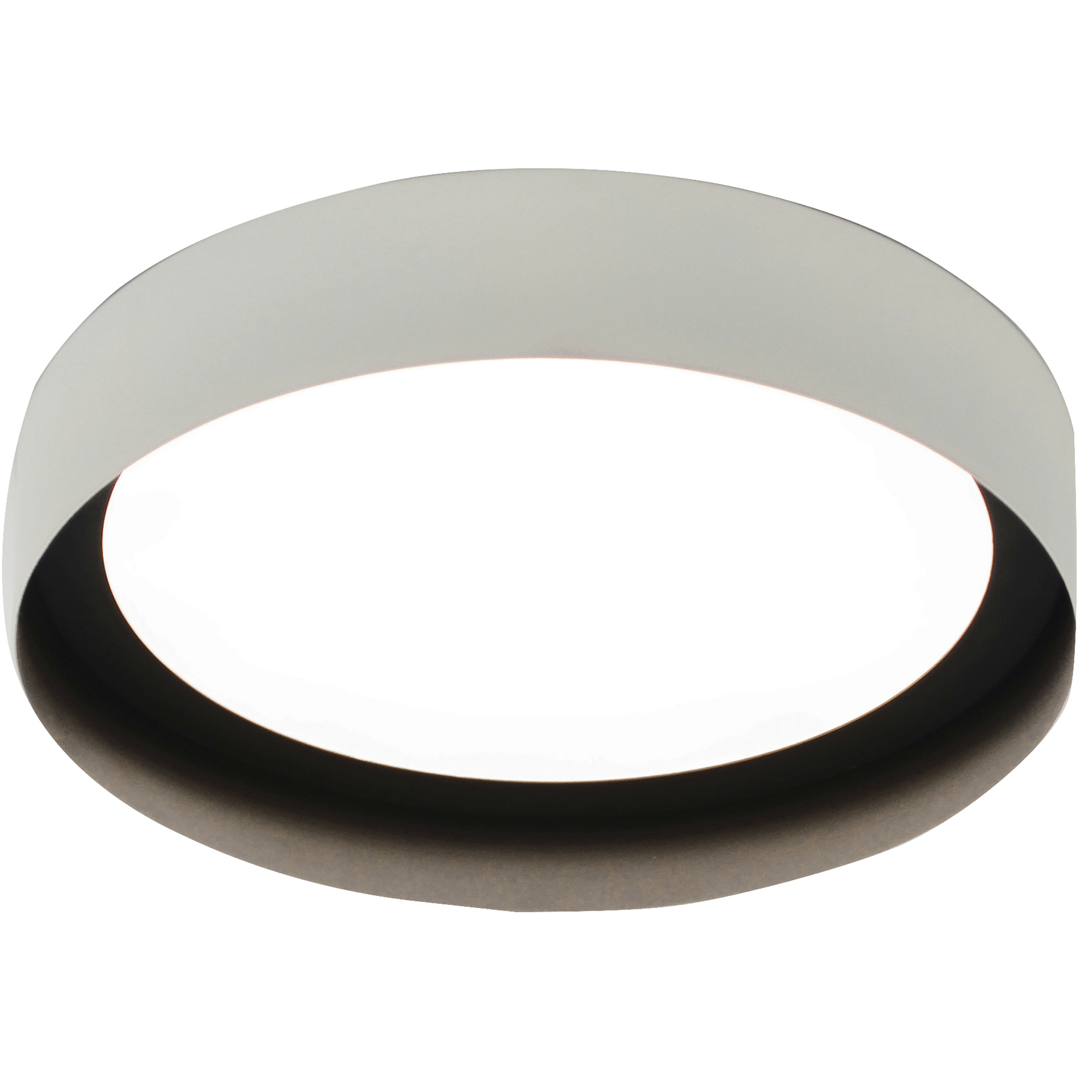 Reveal LED 16 inch White and Black Flush Mount Ceiling Light in White/Black