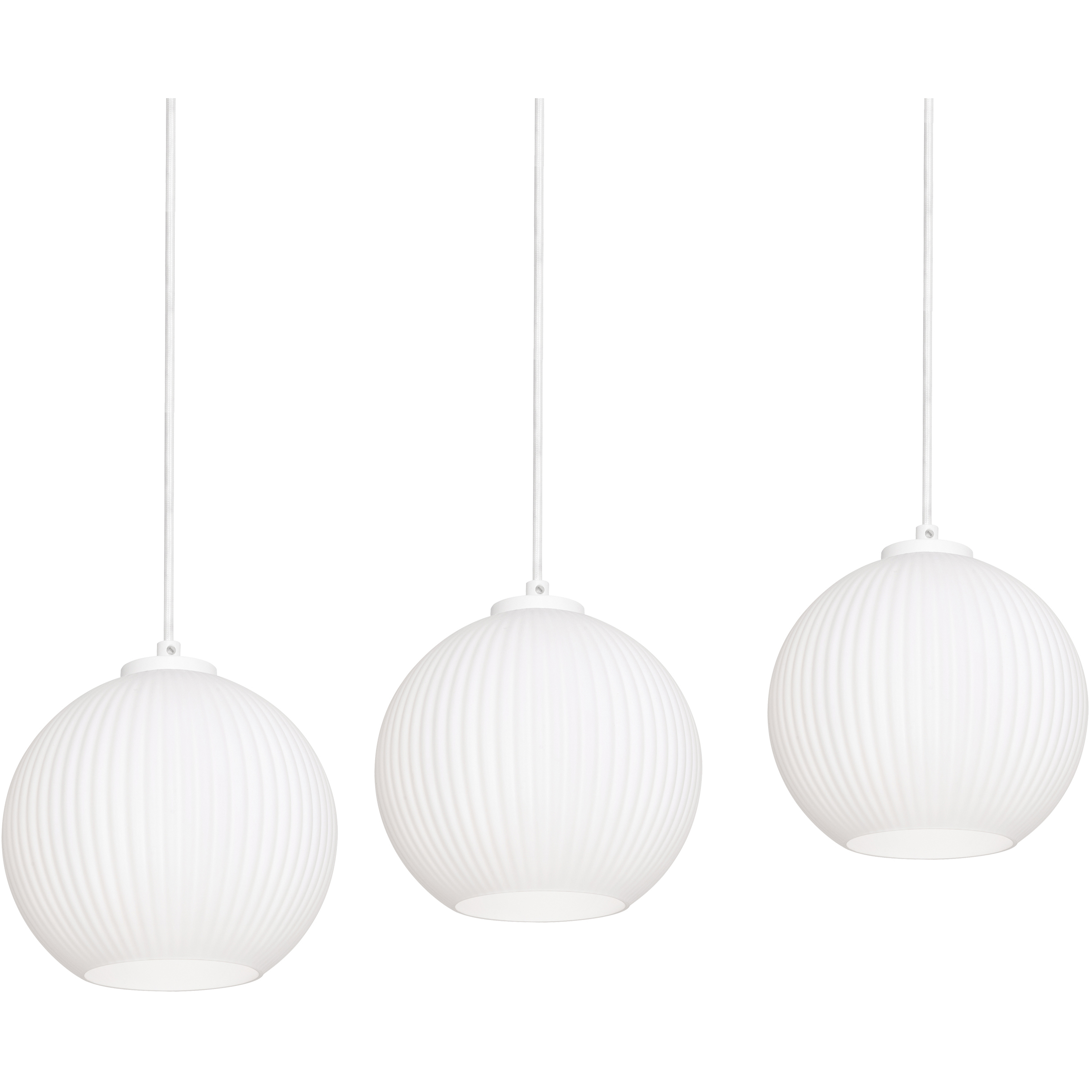 Cleo 3 Light 36 inch White Multi Pendant Ceiling Light