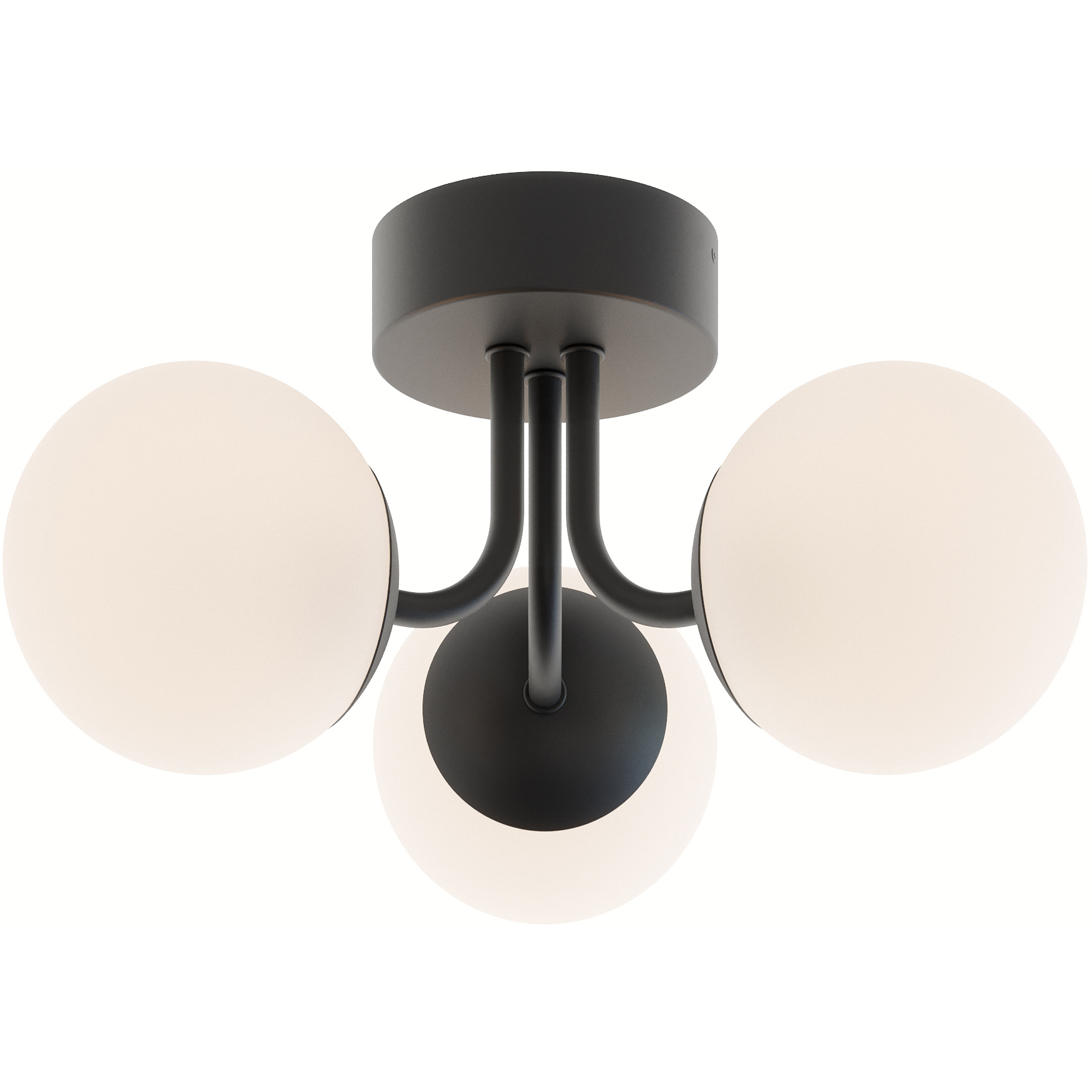 Metropolitan LED 15.5 inch Black Semi Flush Mount Ceiling Light