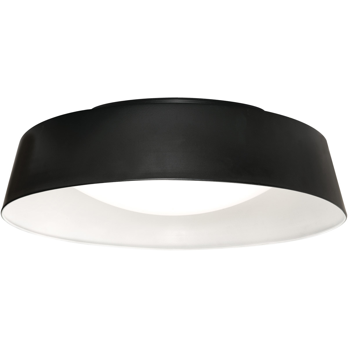 Duncan 1 Light 15.5 inch Black and White Flush Mount Ceiling Light in White/Black