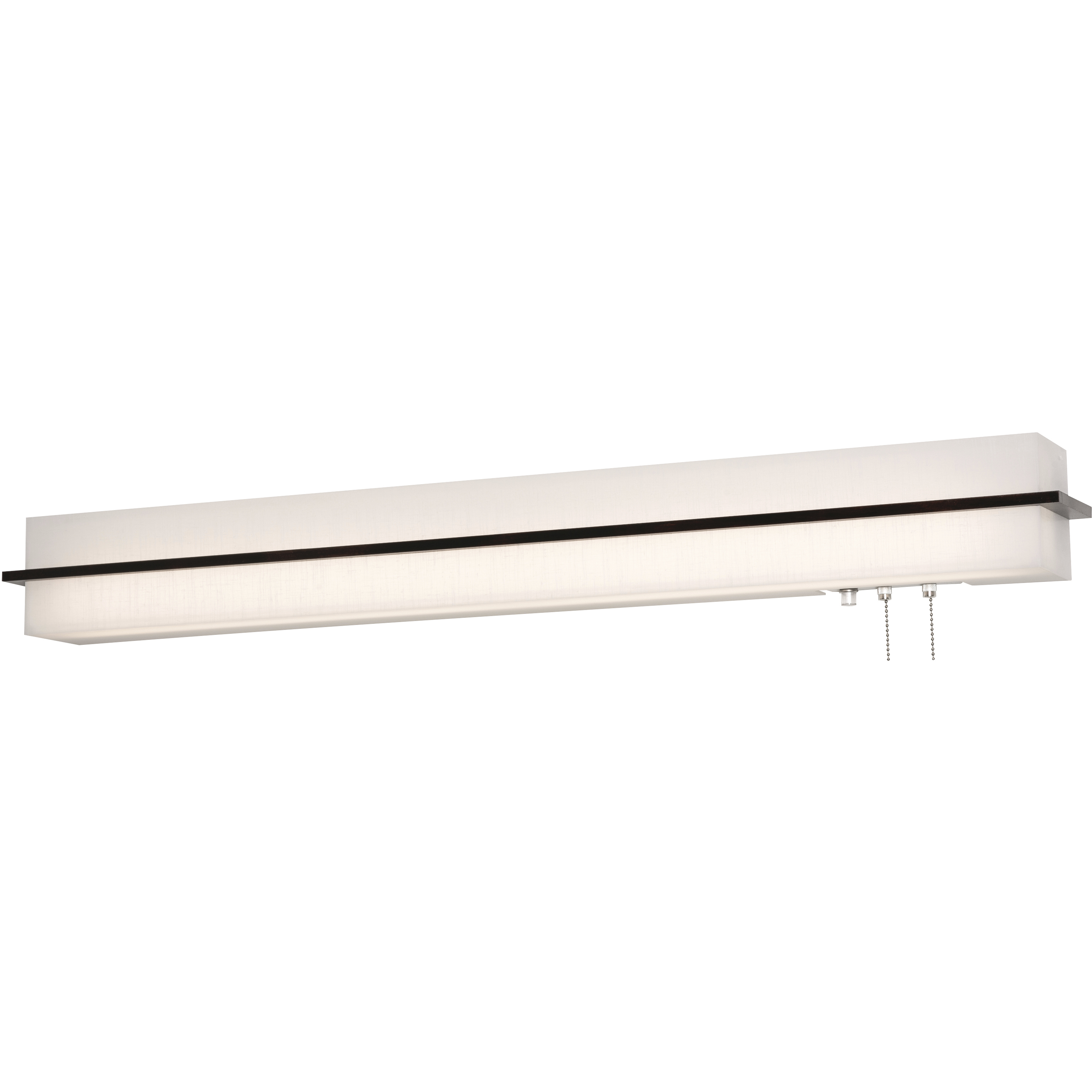 Apex LED Espresso ADA Wall Light in Linen White