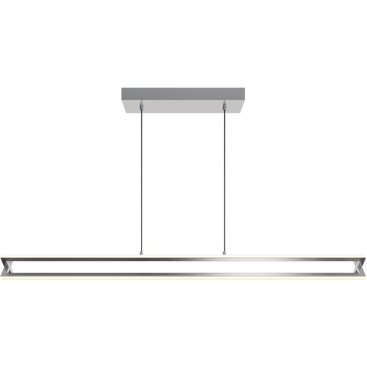 Cass LED 48 inch Satin Nickel Linear Pendant Ceiling Light