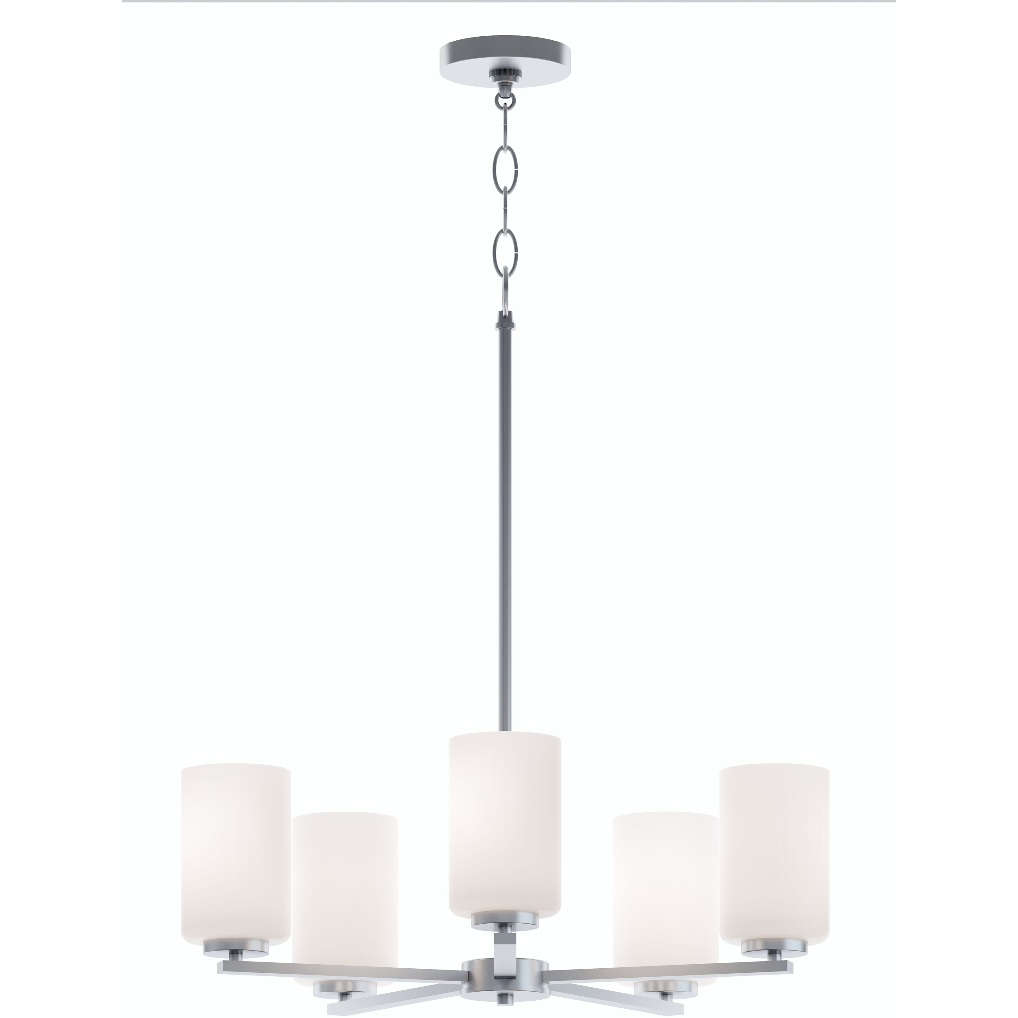 Leo LED 24 inch Satin Nickel Chandelier Ceiling Light