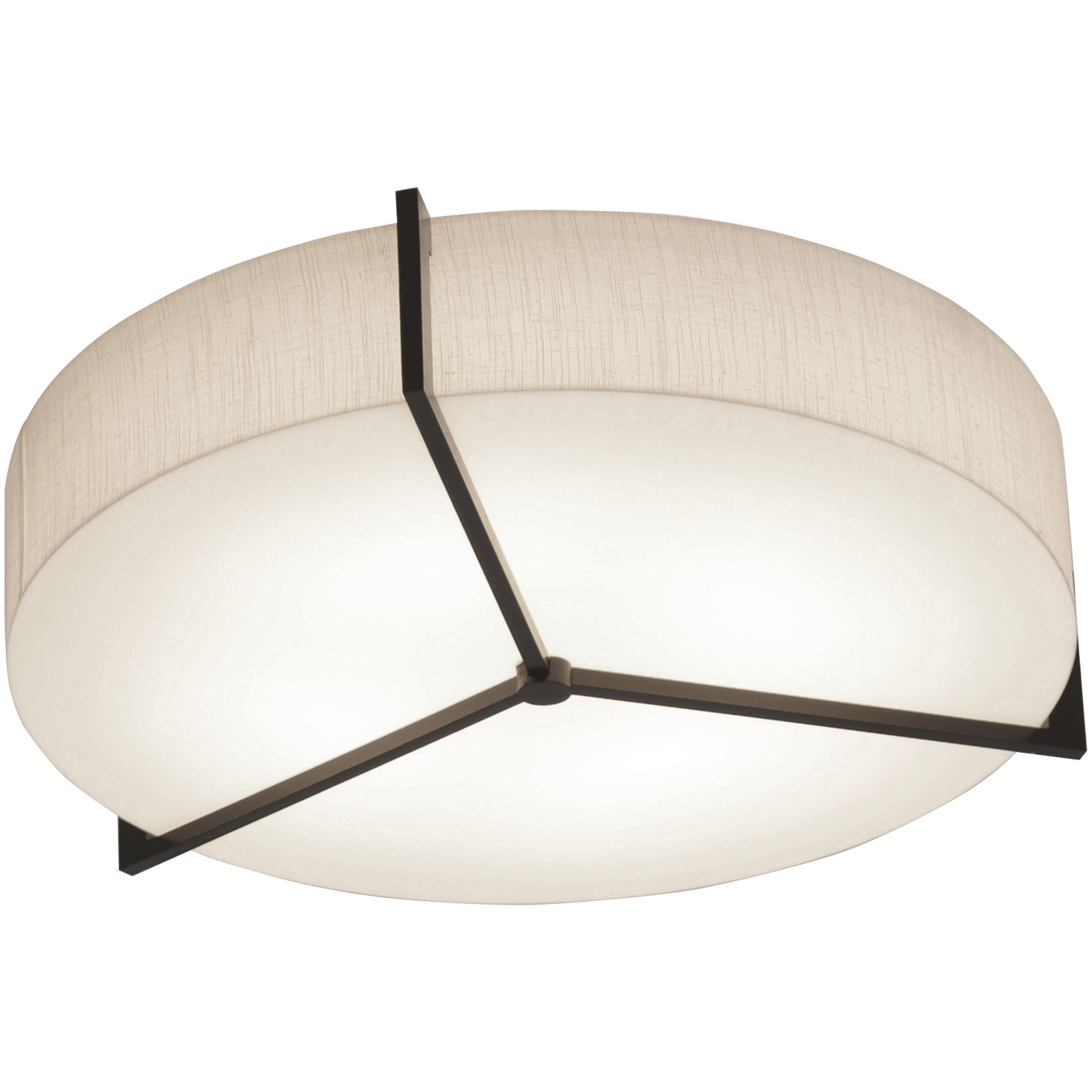 Apex 1 Light 14.25 inch Espresso Flush Mount Ceiling Light in Jute