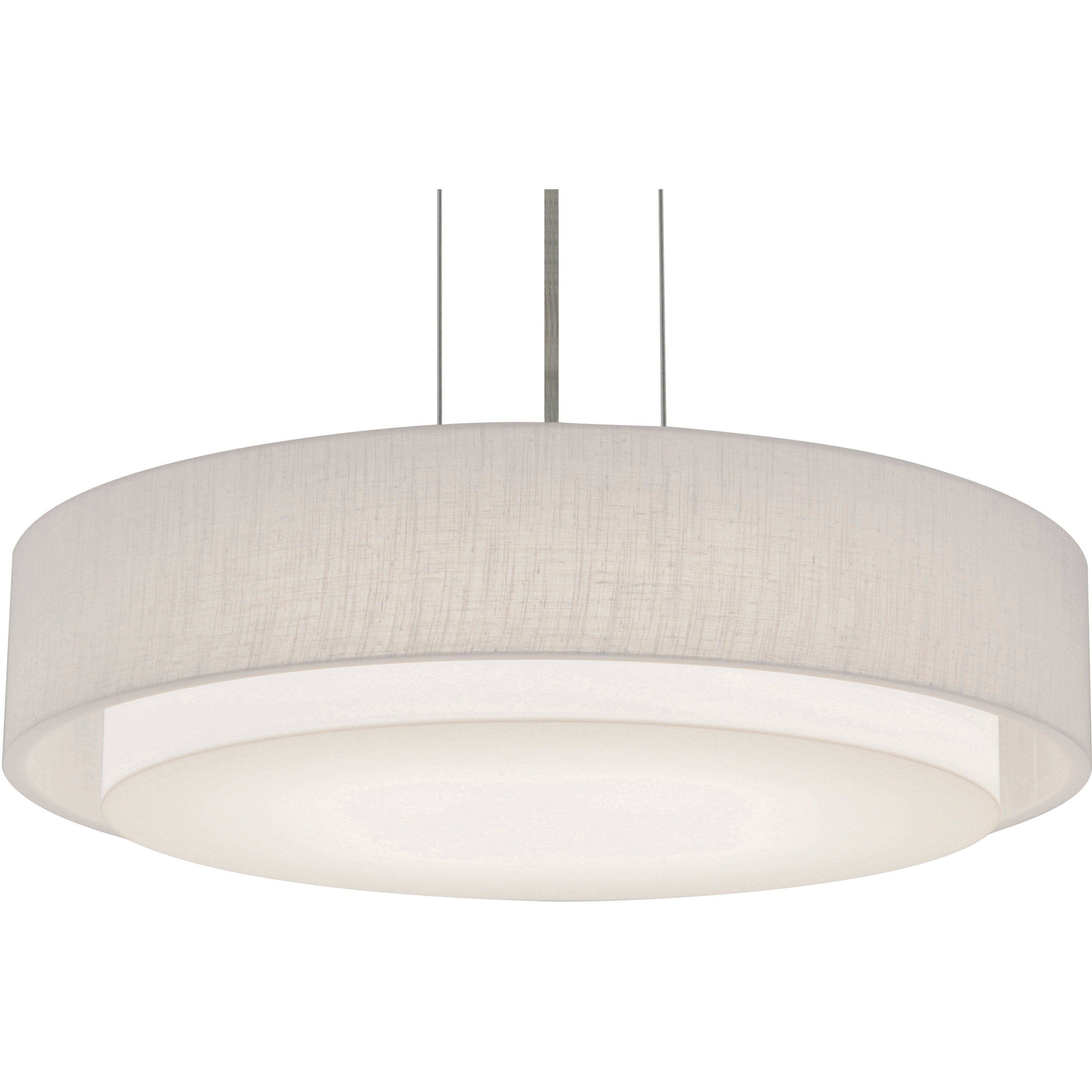 Sanibel 1 Light 16 inch Satin Nickel Pendant Ceiling Light in Linen White