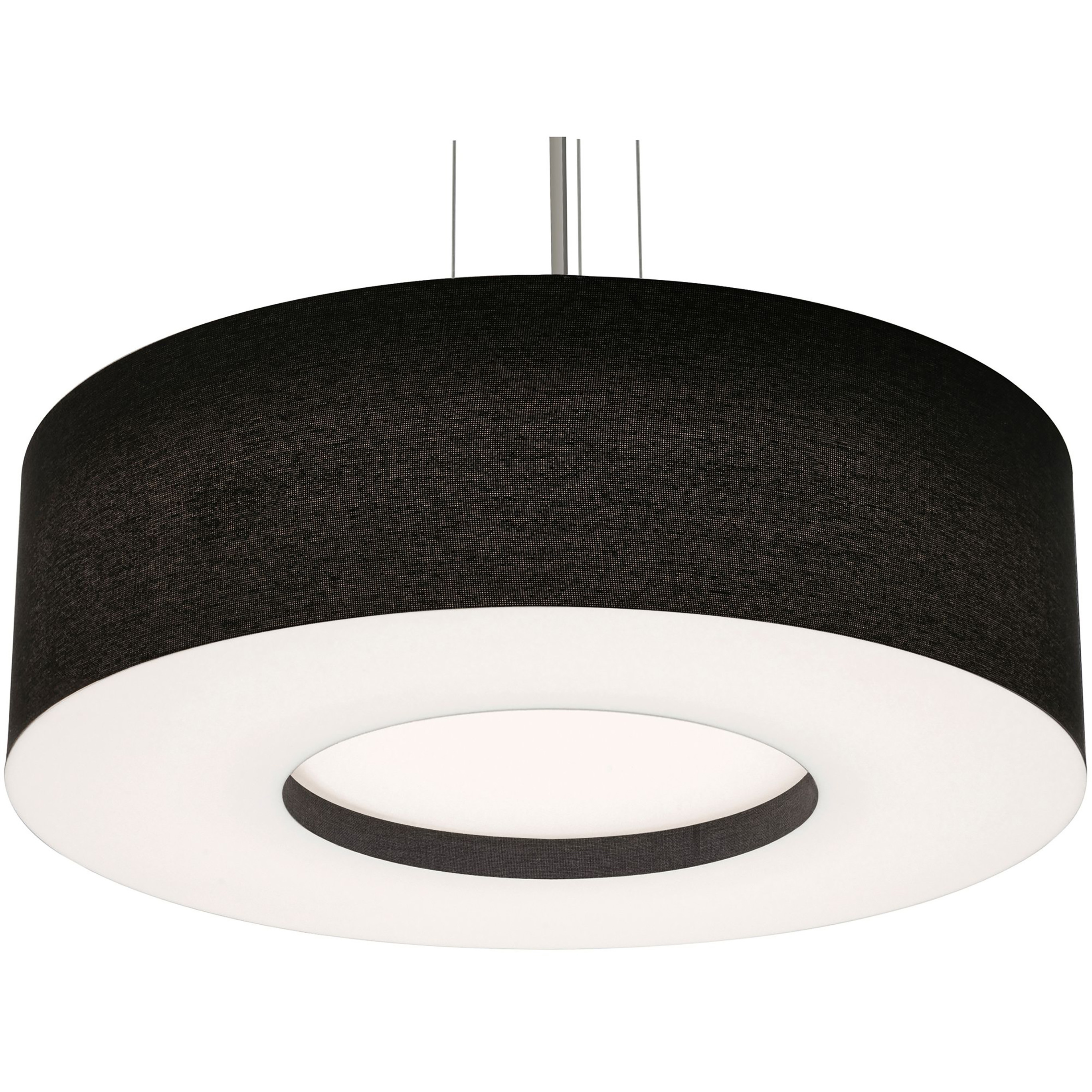 Montclair LED 30 inch Satin Nickel Pendant Ceiling Light in Black