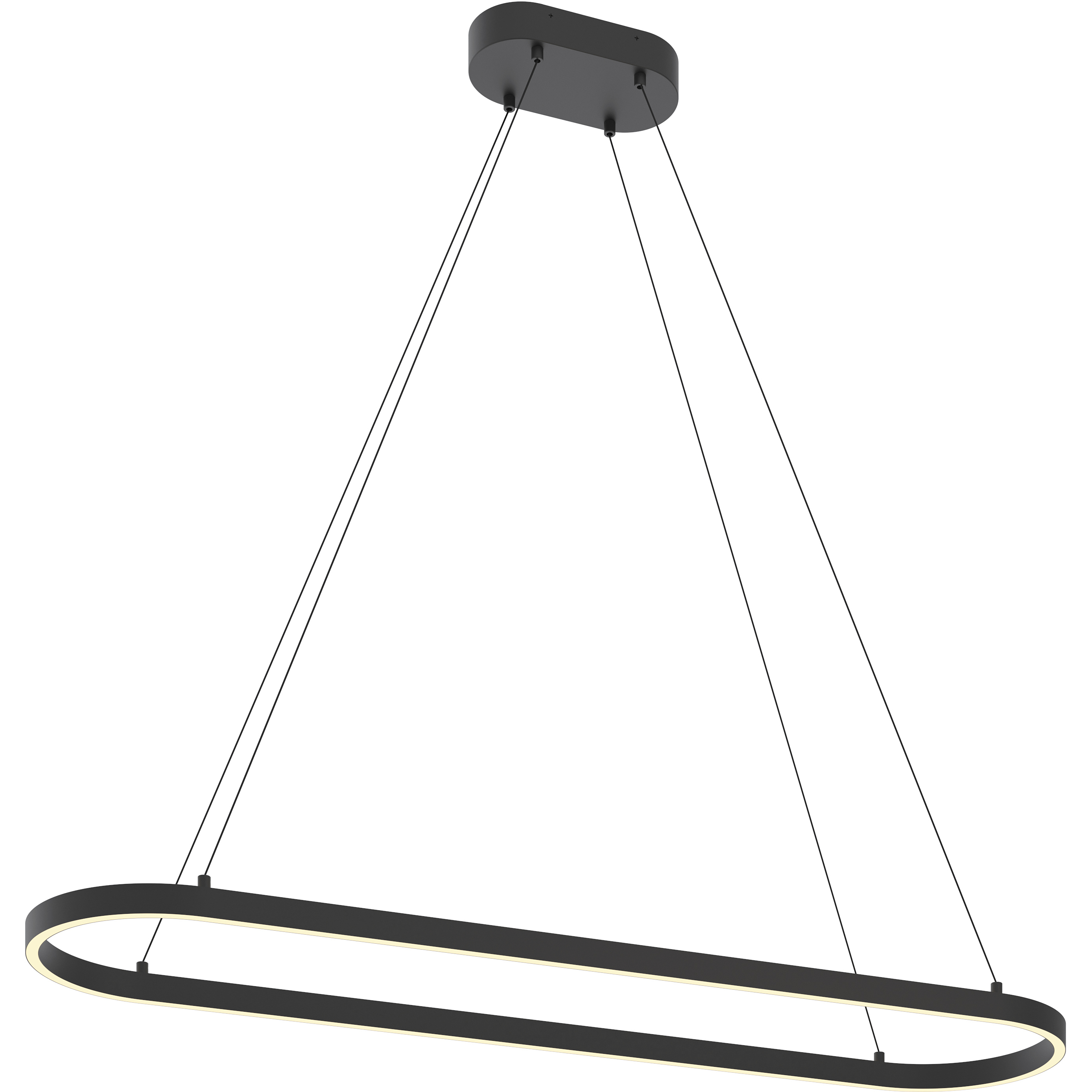 AFX GLOP4812L30D1BK Glo 1 Light 48 inch Black Linear Pendant