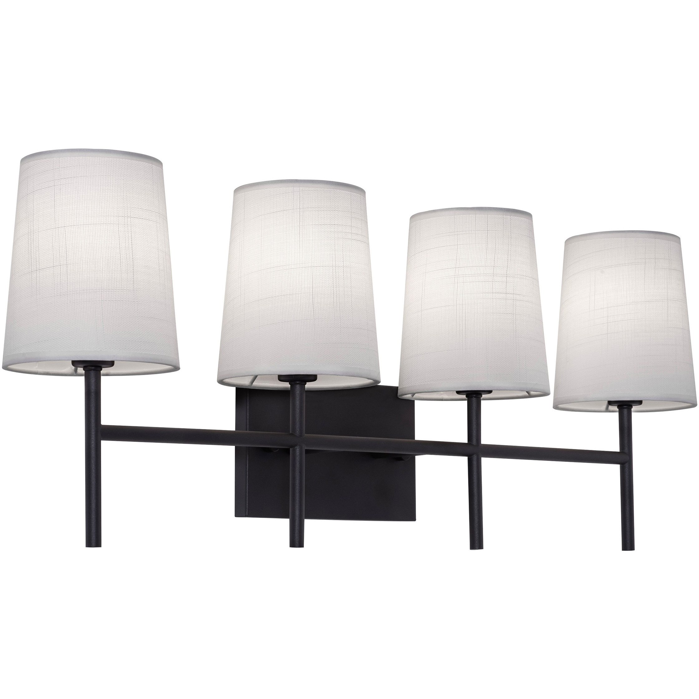 Rose LED 27 inch Black Vanity Light Wall Light in 4