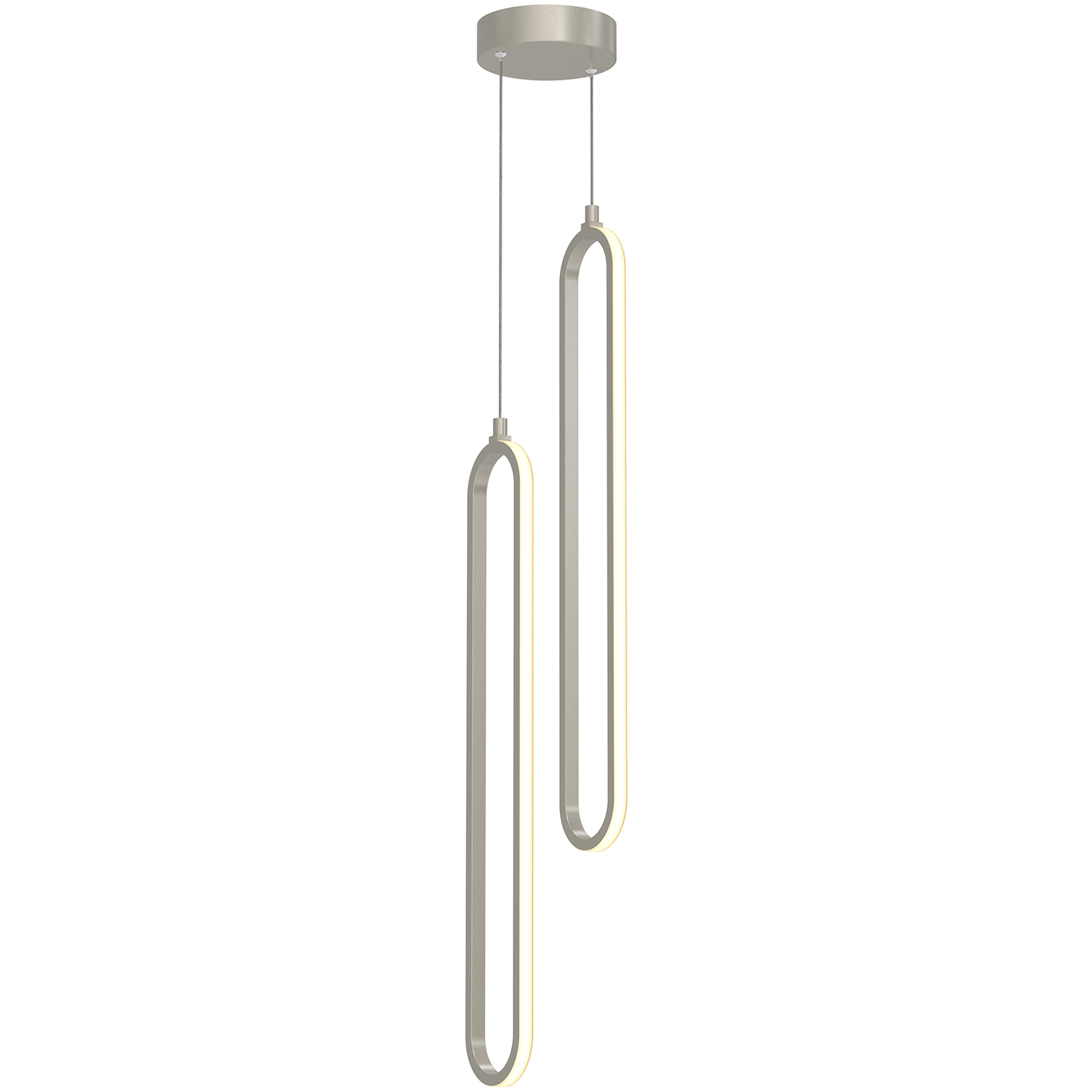 Sienna LED 5 inch Painted Nickel Pendant Ceiling Light in 2, 22.75 in
