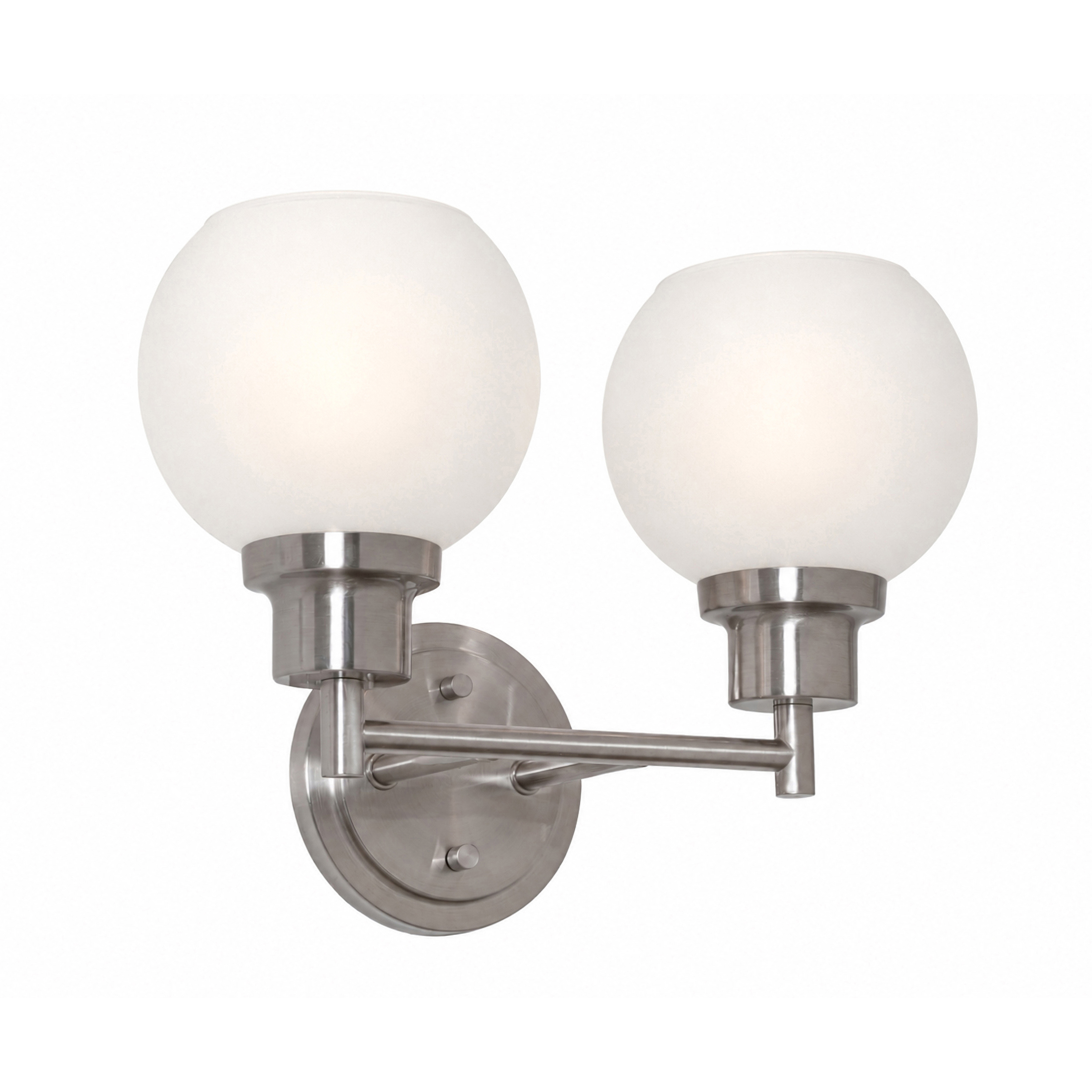 Abrya 2 Light 13.75 inch Brushed Nickel Bath/Vanity Light Wall Light