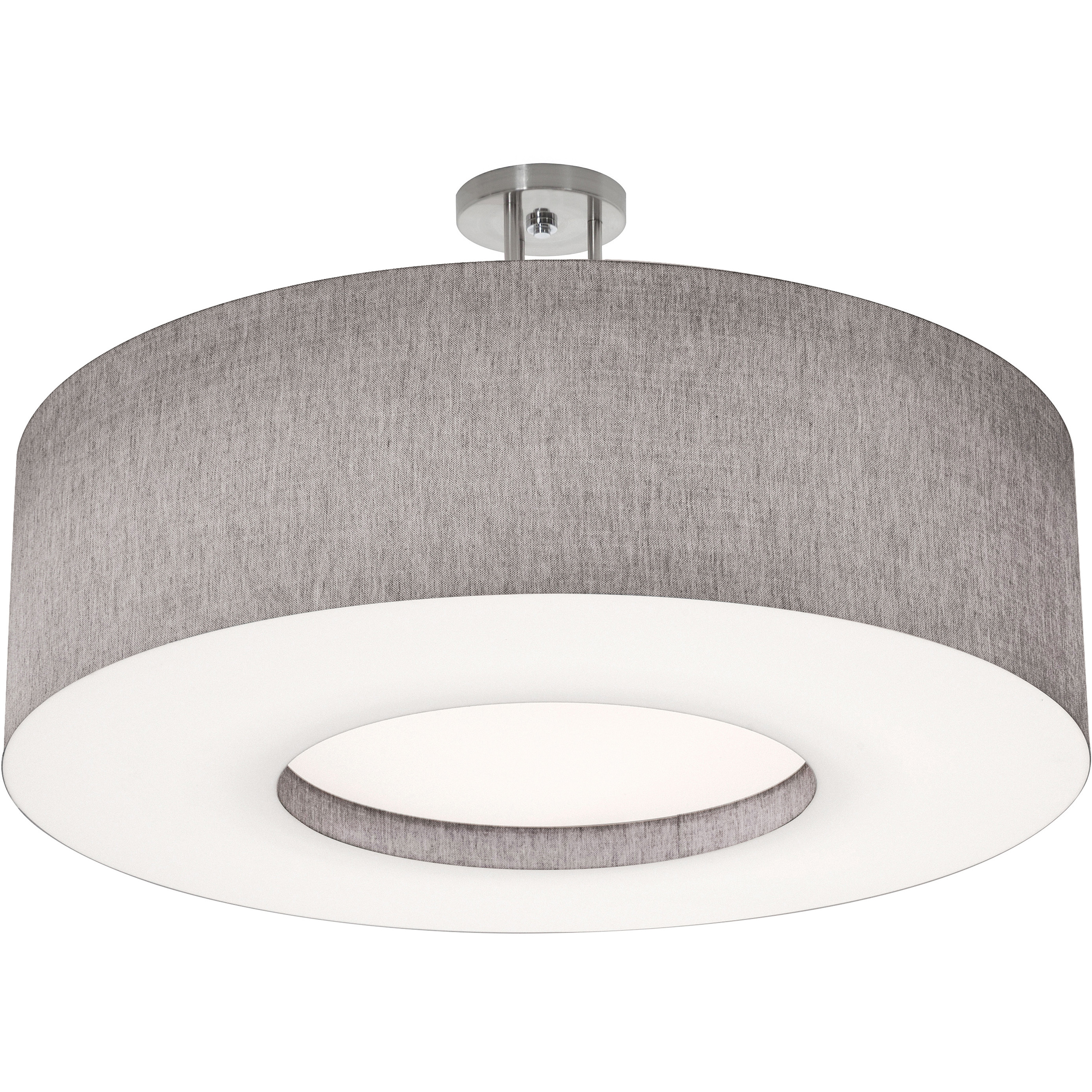 Montclair 4 Light 30 inch Satin Nickel Semi-Flush Mount Ceiling Light in Grey, Incandescent