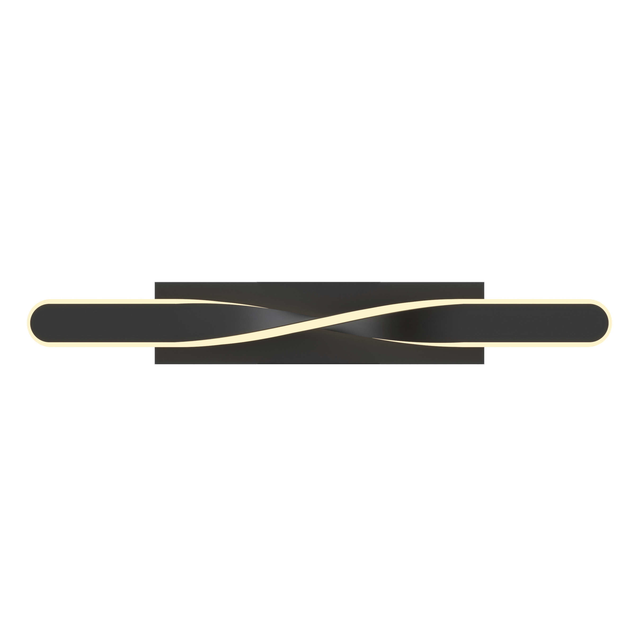 Twist 2 Light 23.8 inch Black Bath Vanity Wall Light