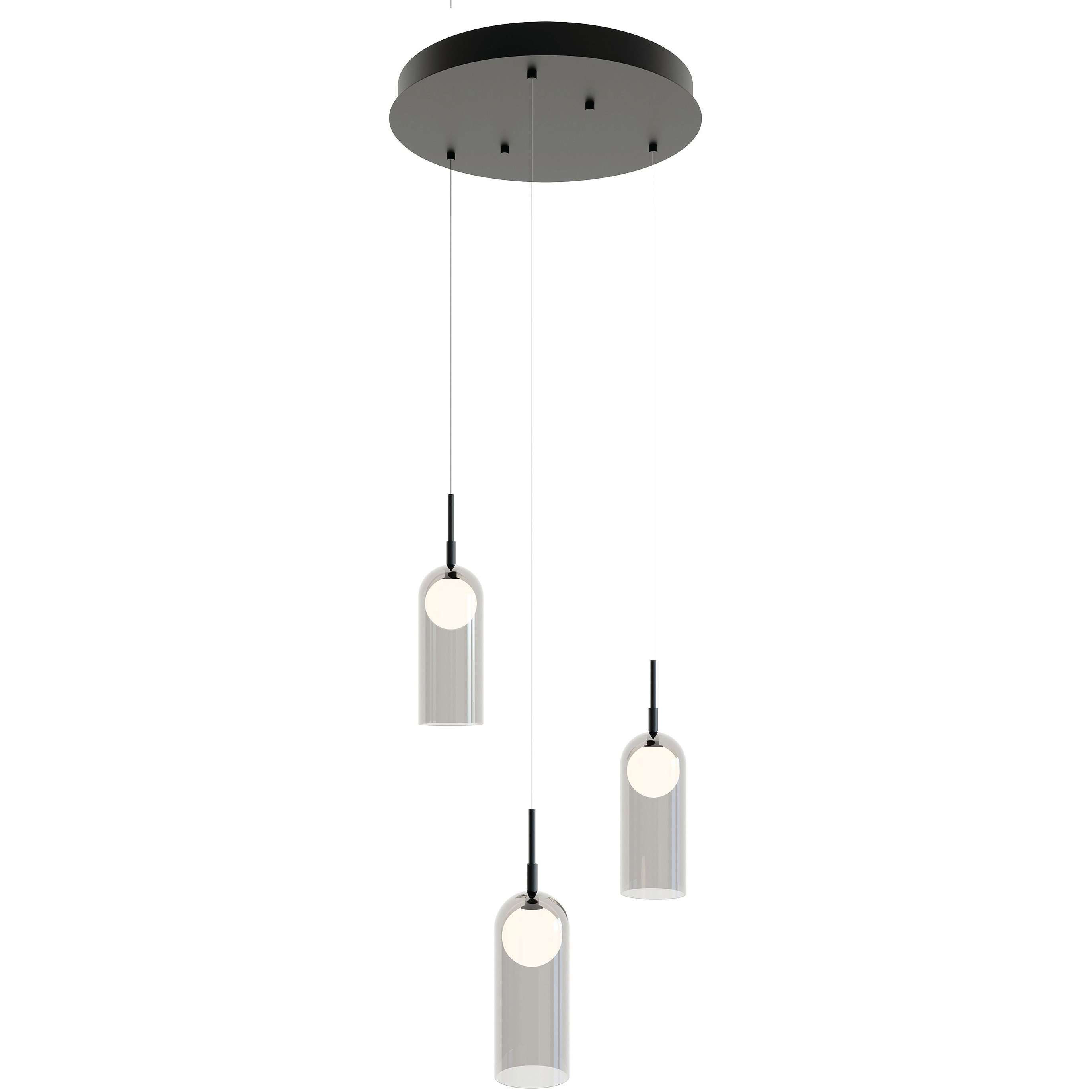 Kiran 3 Light 18 inch Black Pendant Ceiling Light