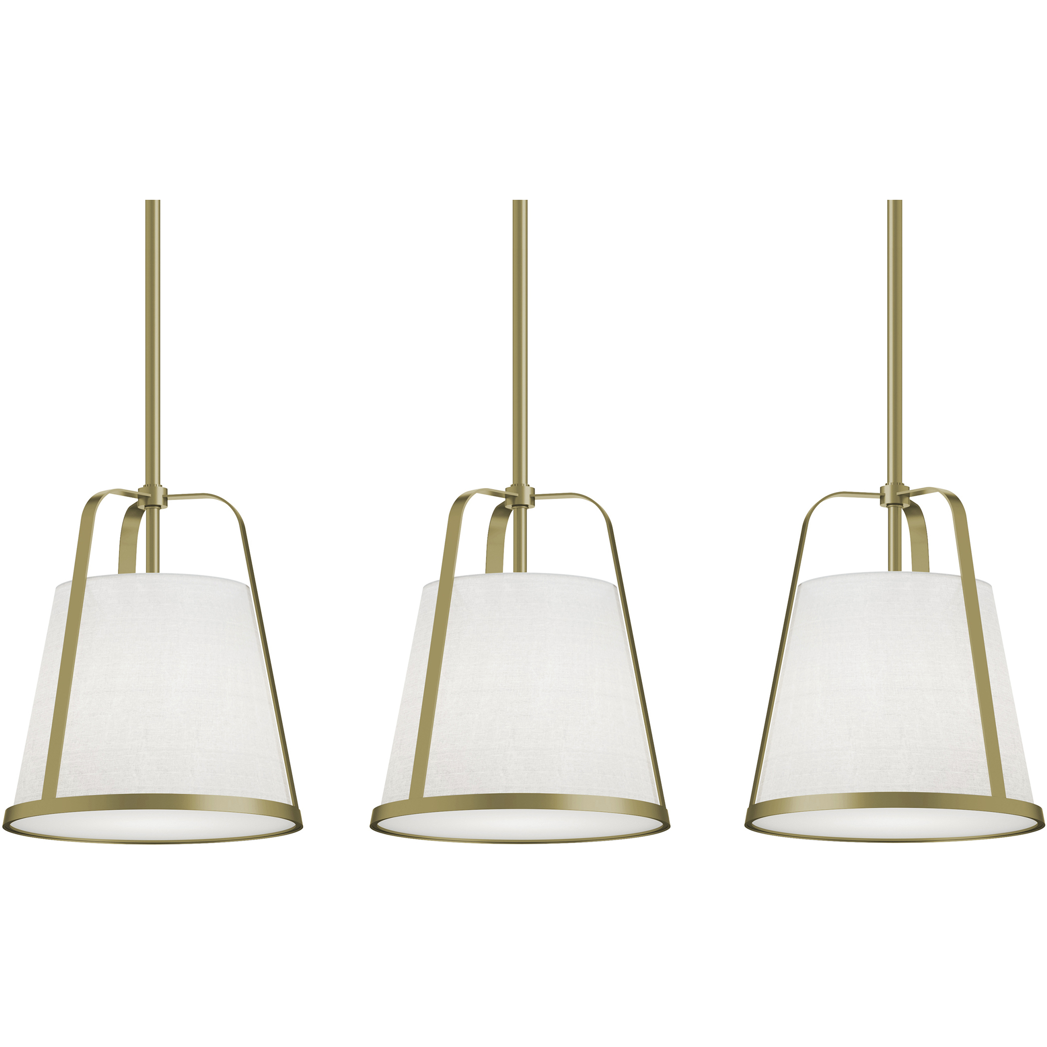 Lizzette 3 Light 36 inch Light Antique Brass Linear Pendant Ceiling Light