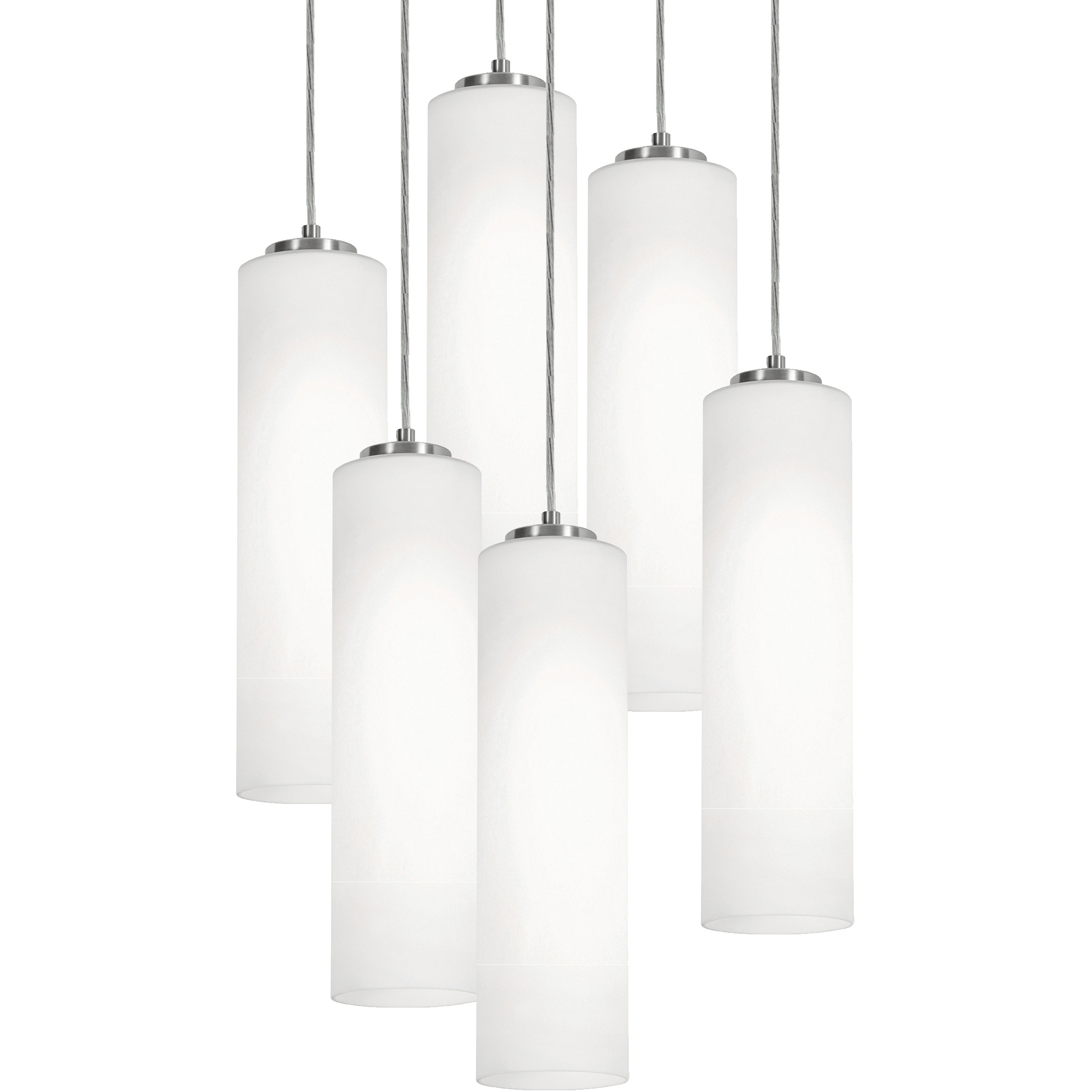 AFX LEOP0412MBSNRND6 Leo 6 Light 24 inch Satin Nickel Multilight