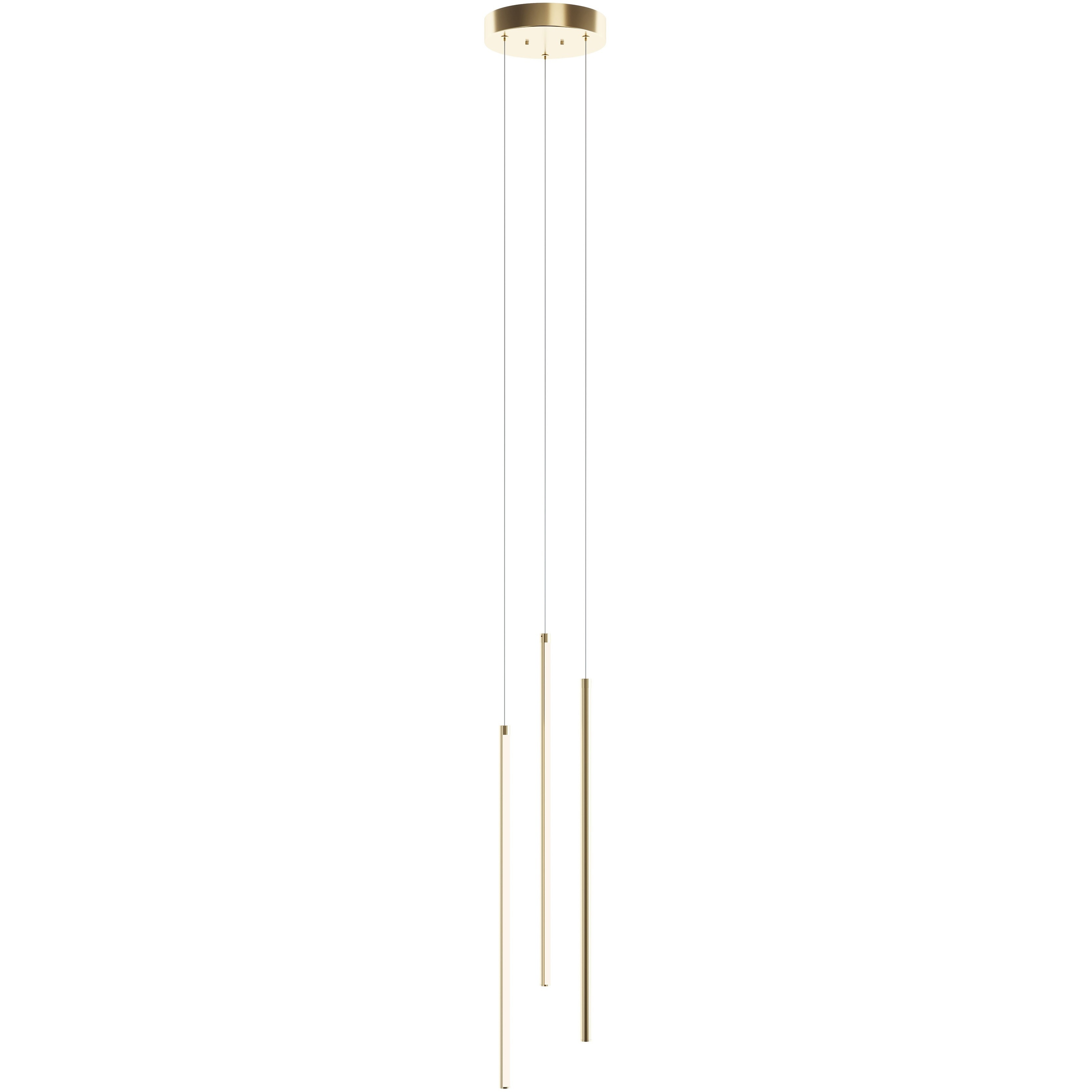 Rosemont LED 8.25 inch Satin Brass Pendant Ceiling Light in 24 in