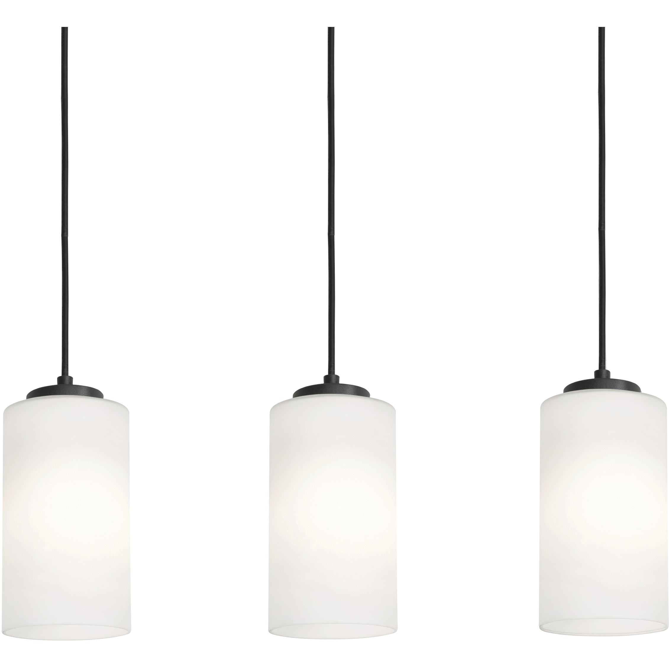 Leo 3 Light 36 inch Black Linear Pendant Ceiling Light
