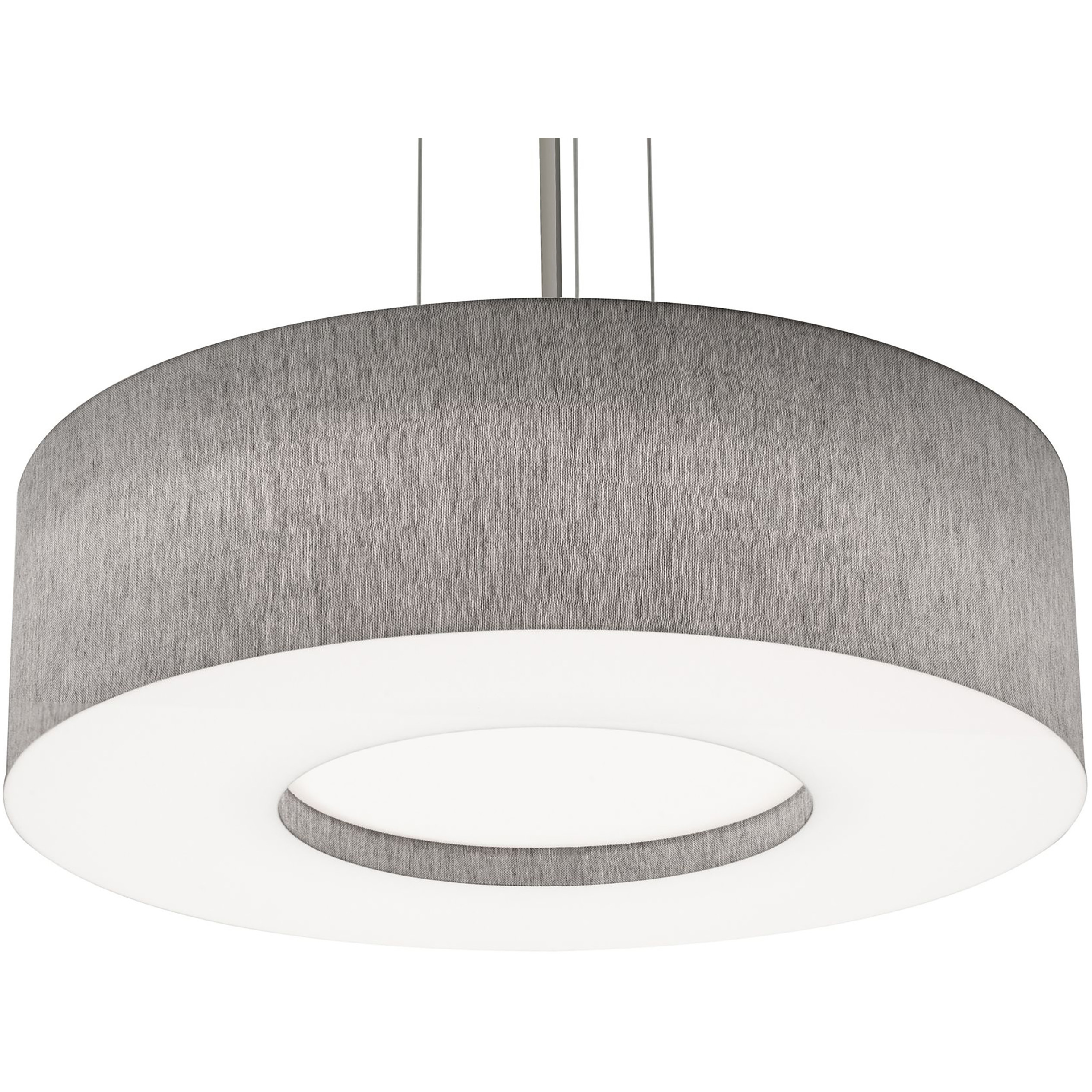 Montclair LED 24 inch Satin Nickel Pendant Ceiling Light in Grey