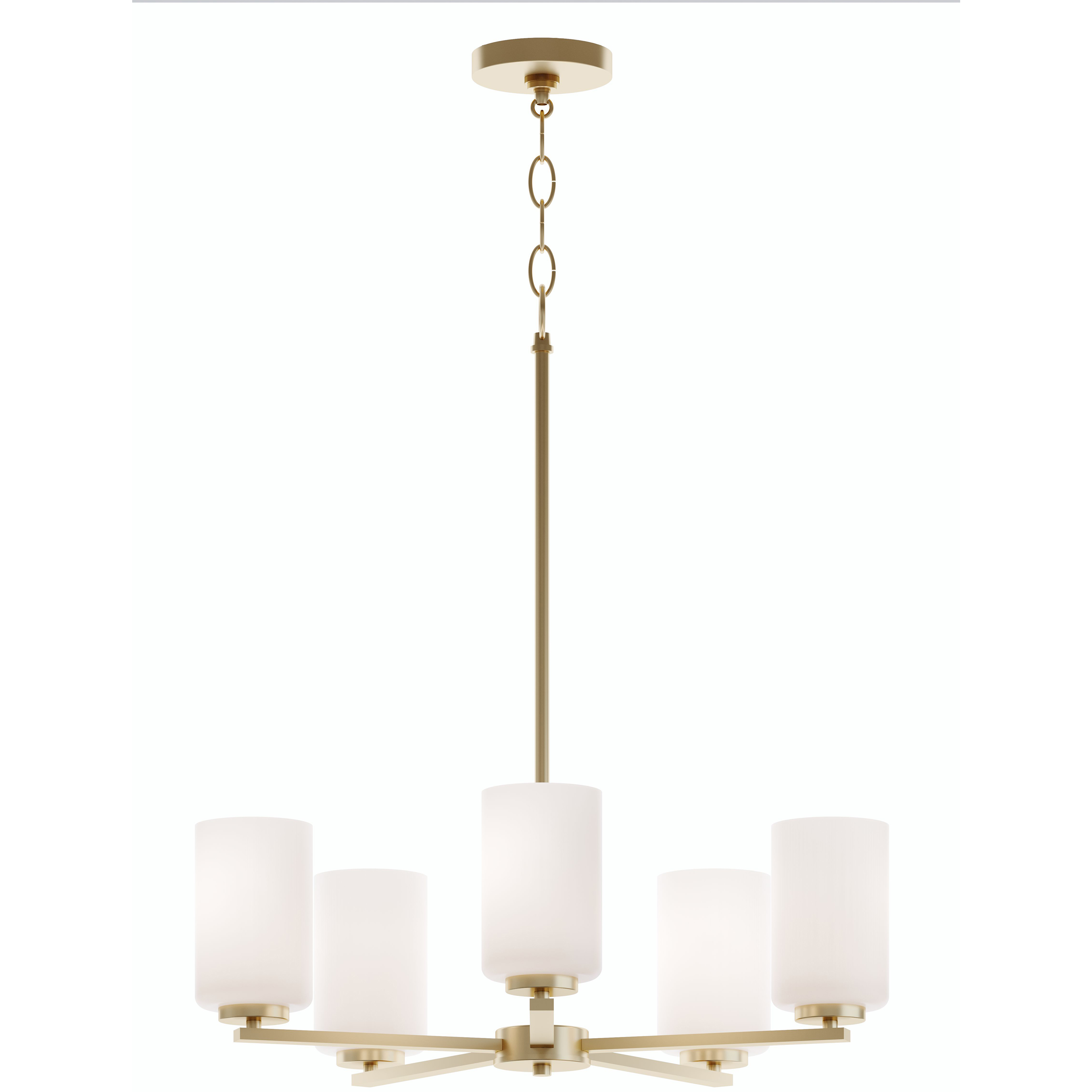 Leo LED 24 inch Light Antique Brass Chandelier Ceiling Light