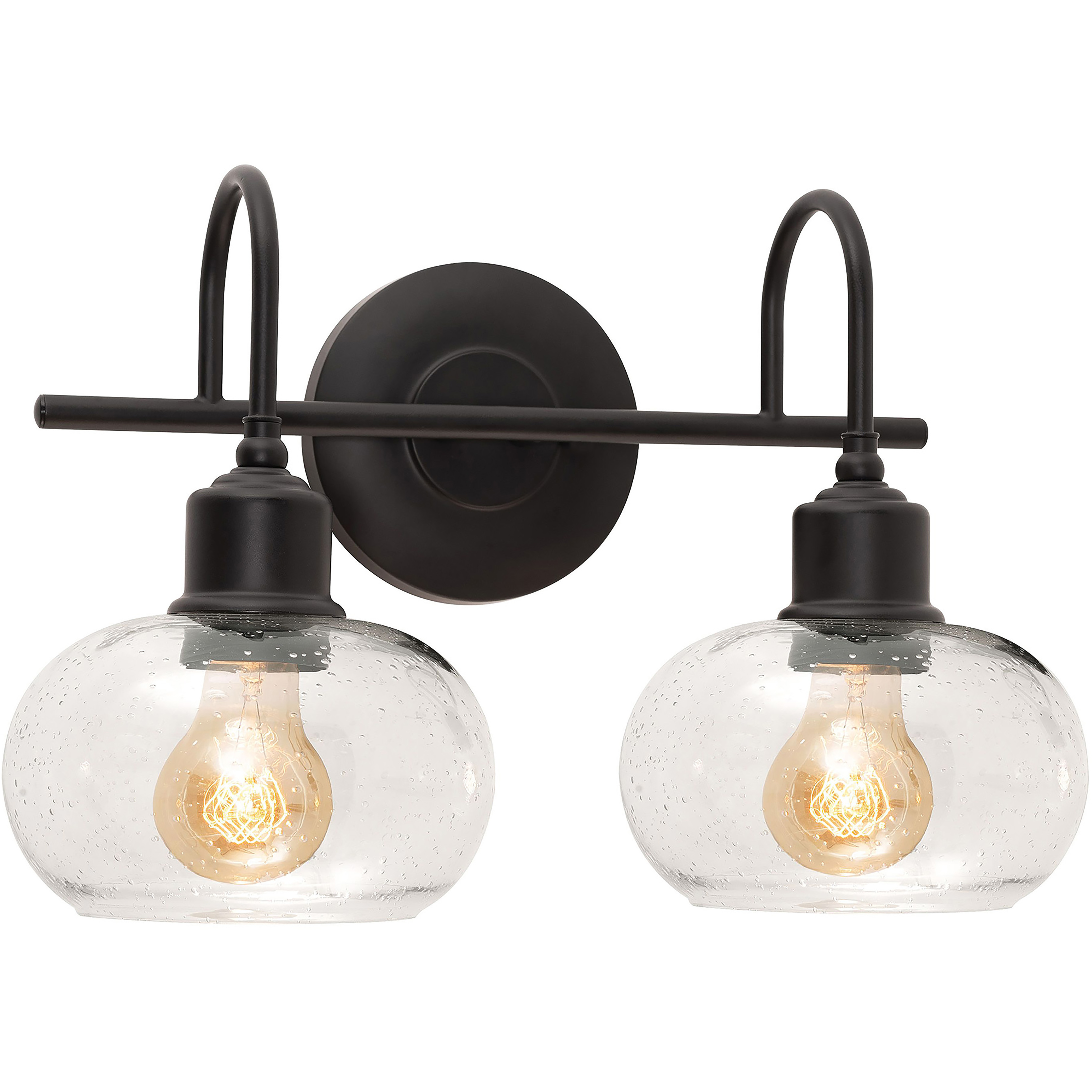 Laney 2 Light 8.1 inch Black Vanity Light Wall Light