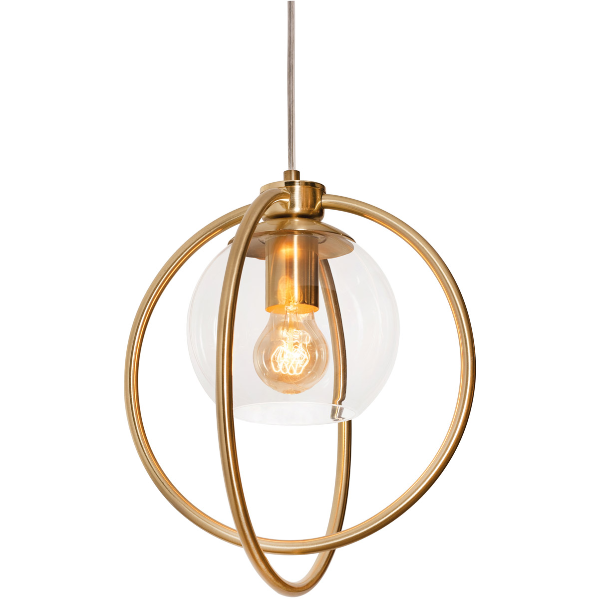 Jamie 1 Light 12.3 inch Satin Brass Pendant Ceiling Light
